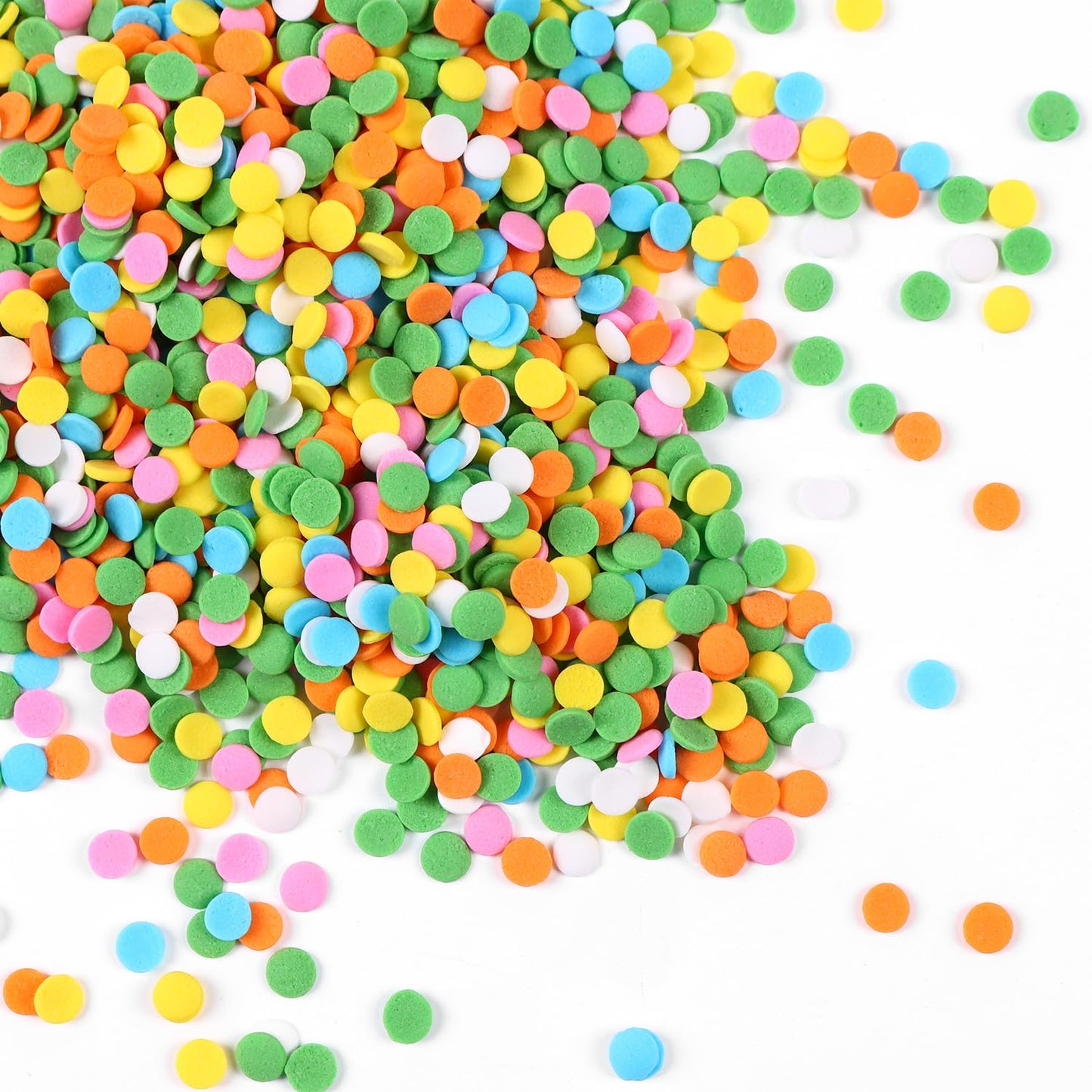 Edible Spring Confetti Sprinkles, Rainbow Sprinkles for Cake Decorating, Funfetti Sprinkles, Round Sprinkles for Spring Cupcakes, Cakes, Cookies, Ice Cream(120g/4.23oz)