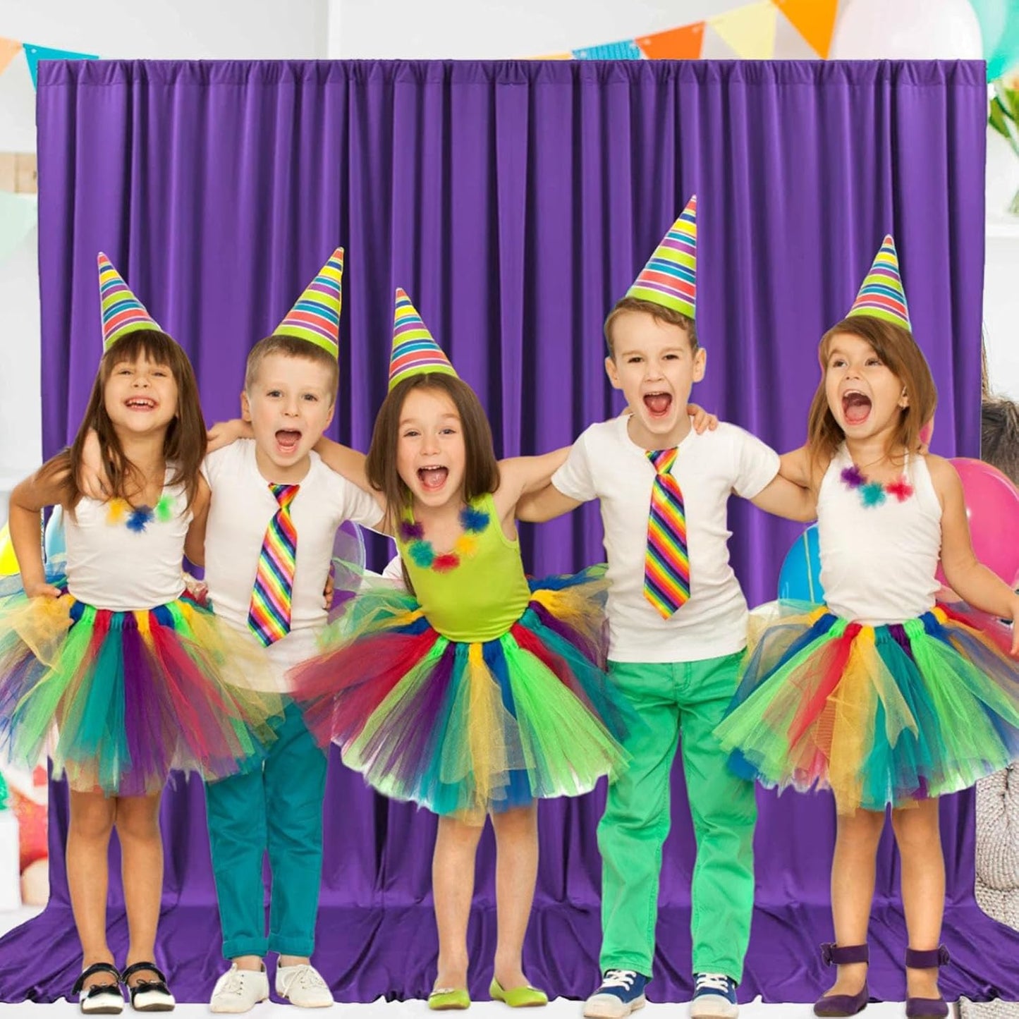 2 Panels Purple Backdrop Curtain, 10 x 7 Feet Background Curtains for Parties, Weddings, Baby Showers, Bachelorette Halloween, Christmas Birthday Party Photoshoot Backdrop Curtains Decorations