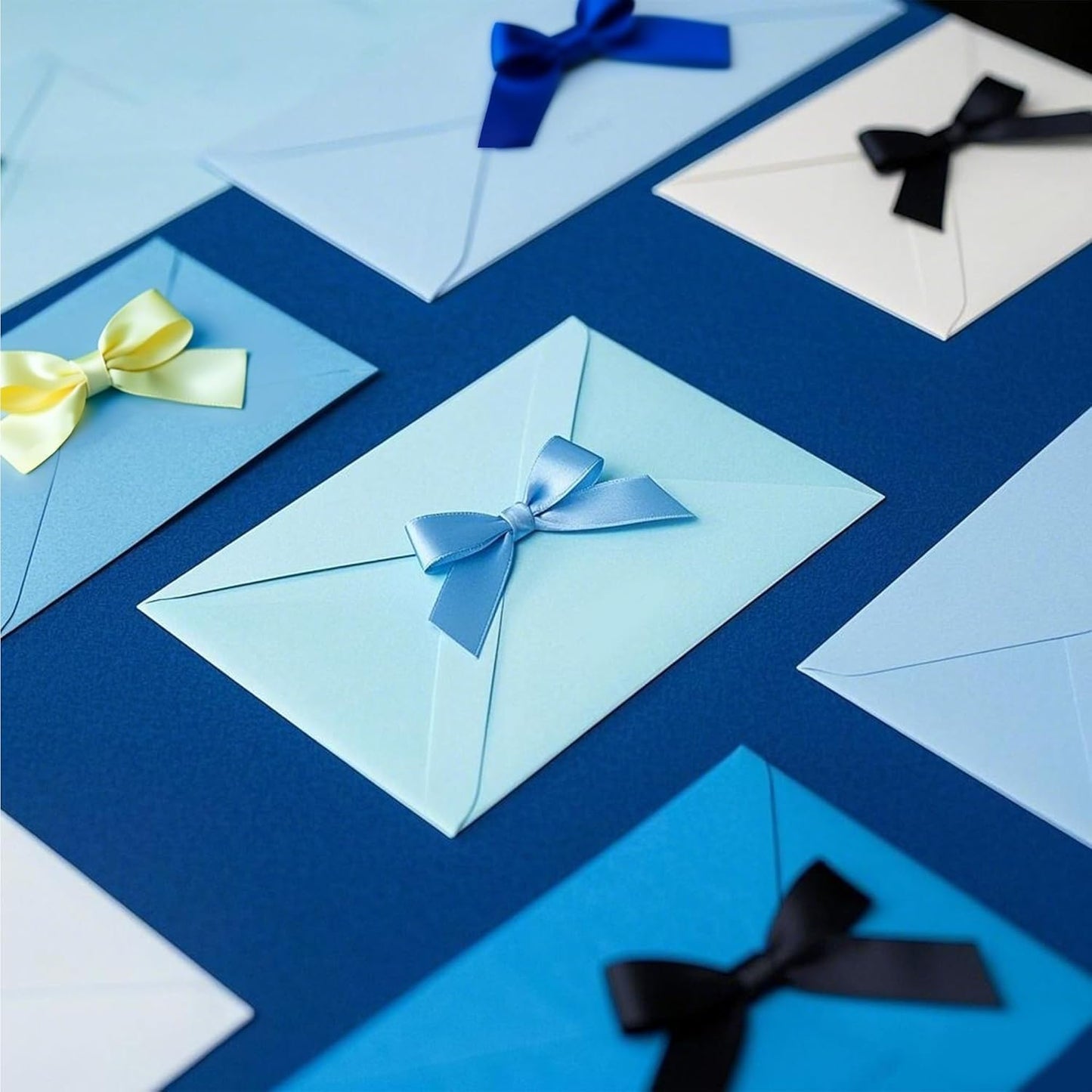 3/8" 6 Colors X 25 Yards Blue Satin Ribbon,150 Yards Assorted Blue Colors Satin Ribbons for Flower Bouquet,Ribbons for Gift Wrapping Happy Birthday Party Decorations