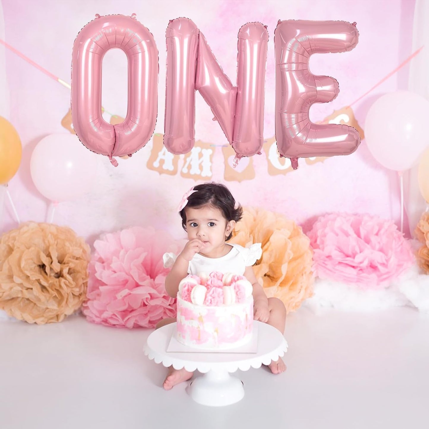 40 Inch Pink Letter Balloon C, Giant Alphabet A - Z Foil Balloon Baby Pink, Self Inflating Pearl Pink Letter Balloon C, Mylar Letter Customize Balloons for Girl Birthday Party Decoration Supplies