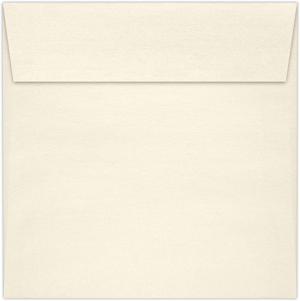 LUXPaper Square Invitation Envelopes | Peel & Press | 3 1/4" x 3 1/4" | Champagne Metallic | 80lb. Text | 50 Qty
