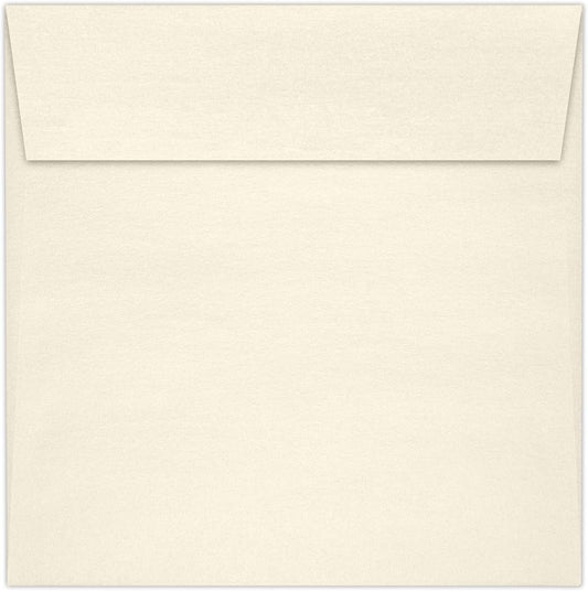 LUXPaper Square Invitation Envelopes | Peel & Press | 3 1/4" x 3 1/4" | Champagne Metallic | 80lb. Text | 50 Qty