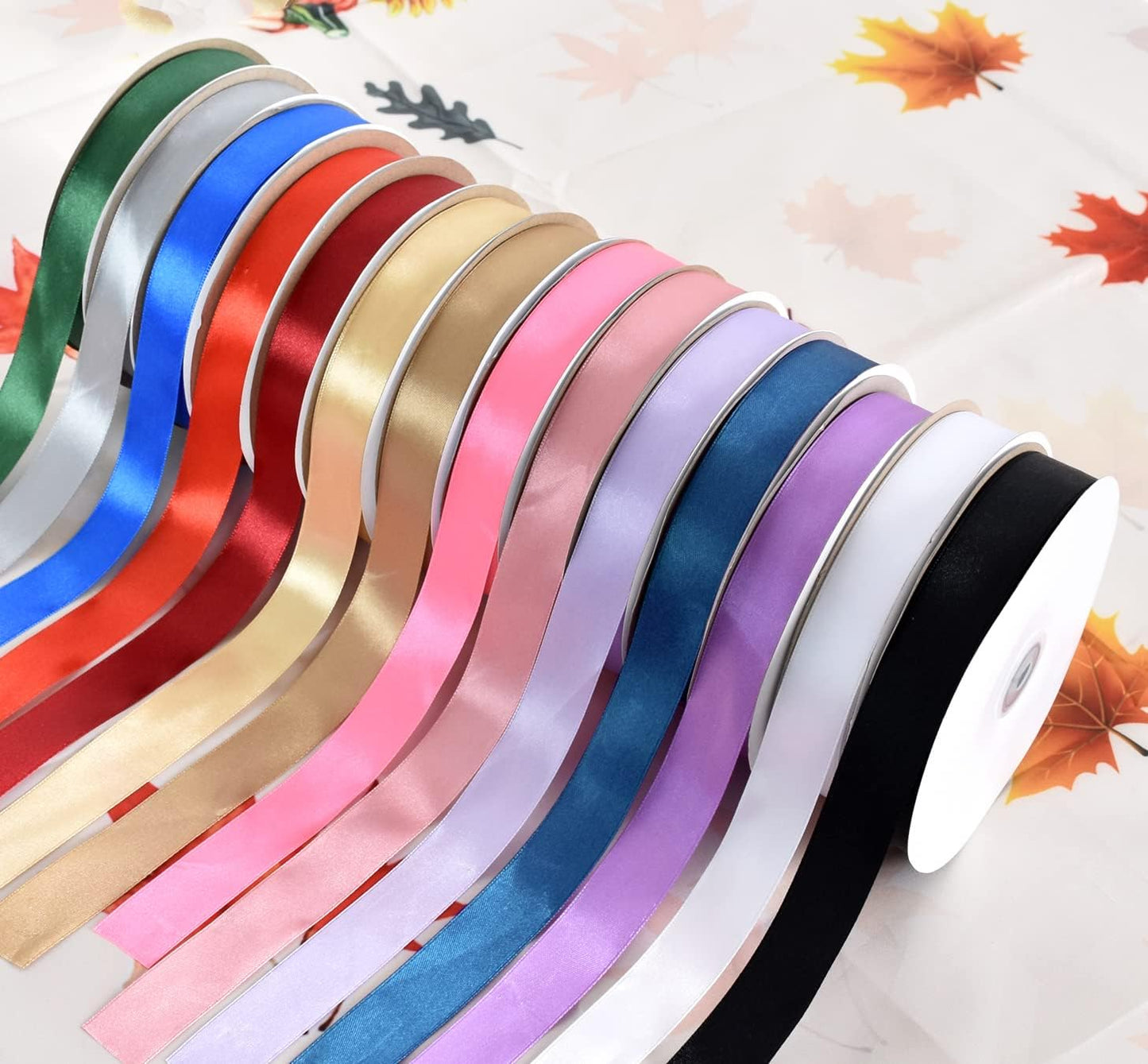 TONIFUL 1 Inch x 100yds Navy Deep Blue Satin Ribbon, Thin Solid Color Satin Ribbon for Gift Wrapping, Crafts, Hair Bows Making, Wedding Party Decoration, Invitation Cards, Floral Bouquets