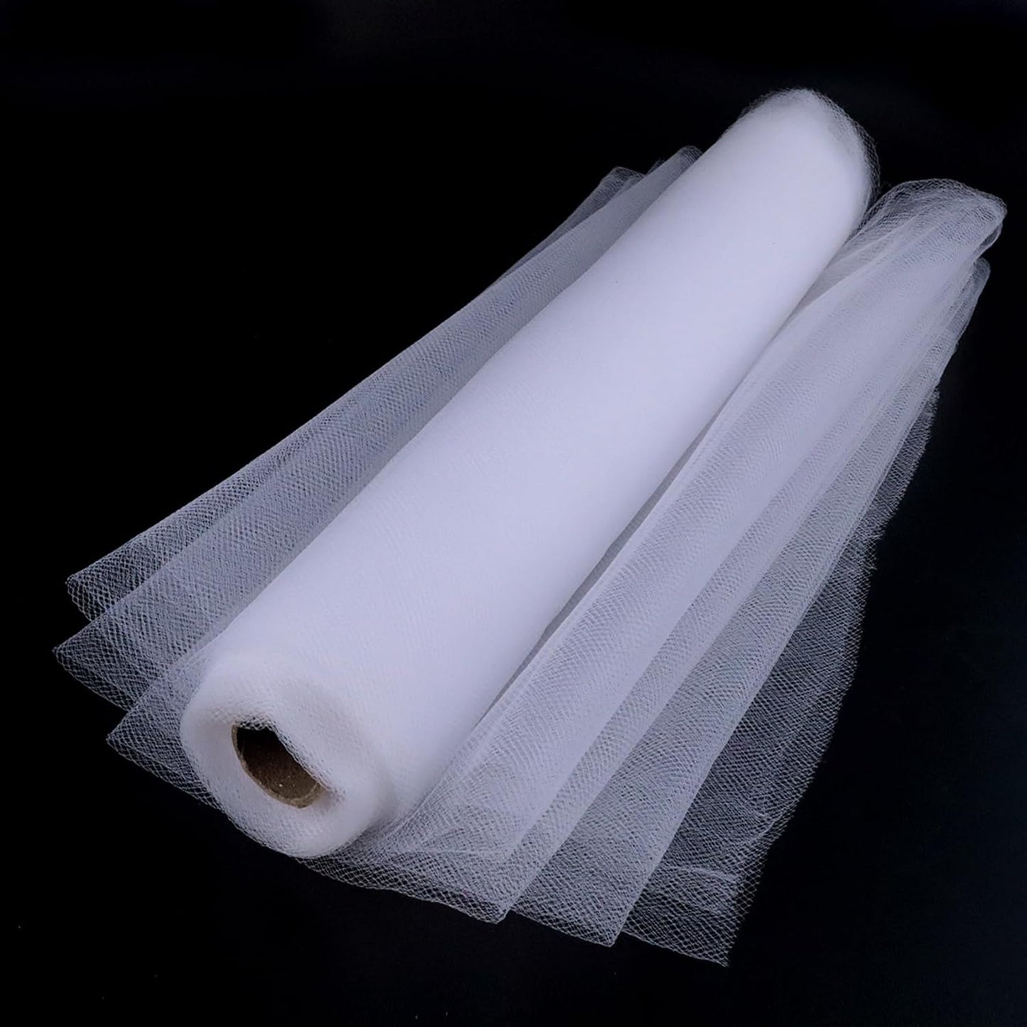 White Tulle Fabric 54 inch x 10 Yards Draping Mesh Tulle Bolt for Wedding, Party Decorations, Garden Netting, Table Runner, Craft Supplies