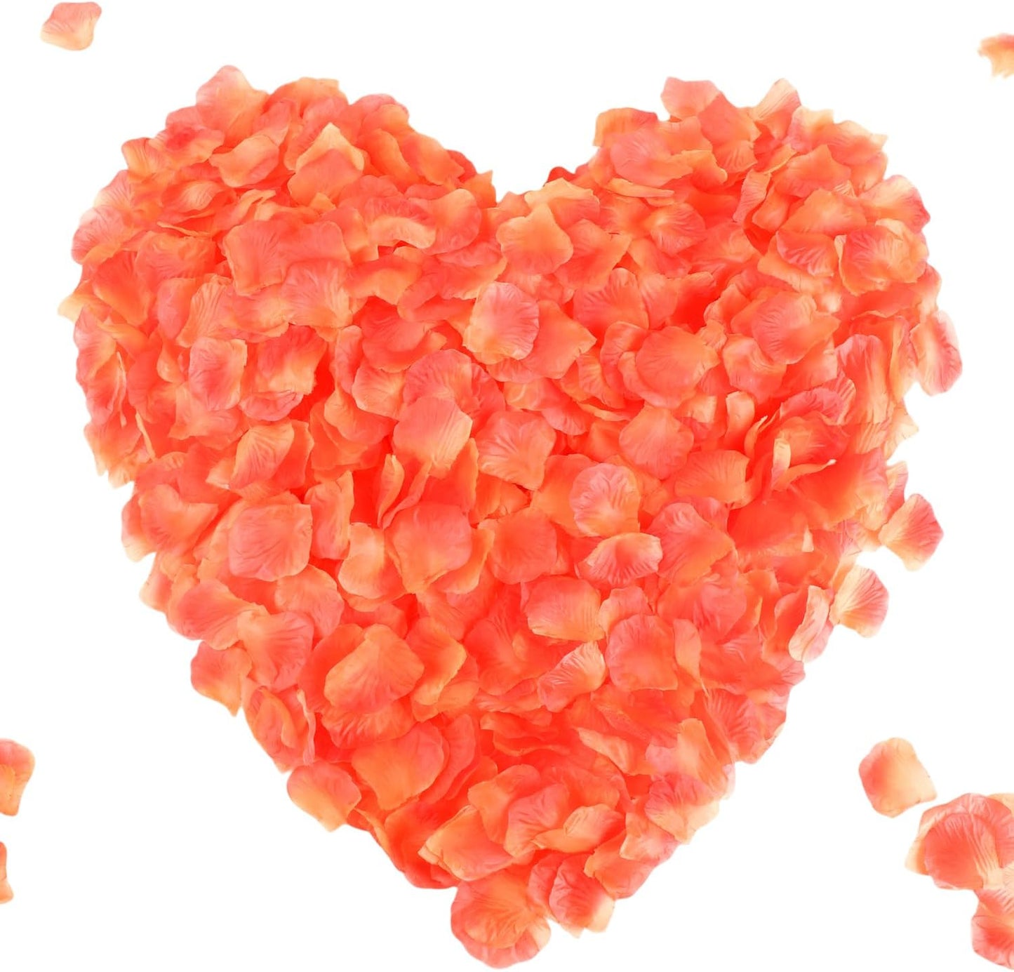 CODE FLORIST 2200 PCS Silk Flower Rose Petals for Wedding Decorations (Sunset Red)