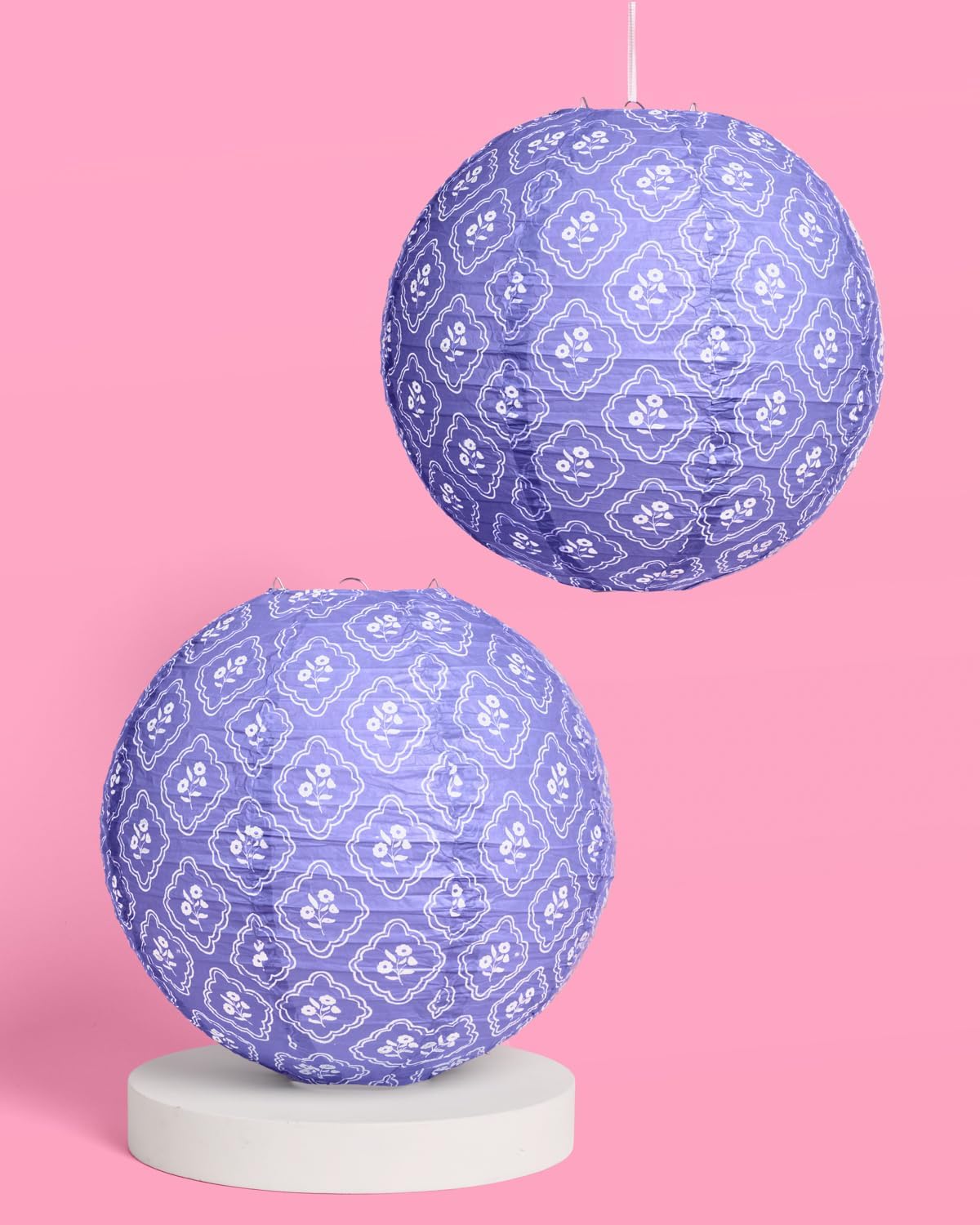 xo, Fetti Blue Coastal Paper Lanterns - 6 pcs. | Beach Party Decorations, Bachelorette Lights, Nautical Birthday Tablescape, Seaside Shower Centerpiece