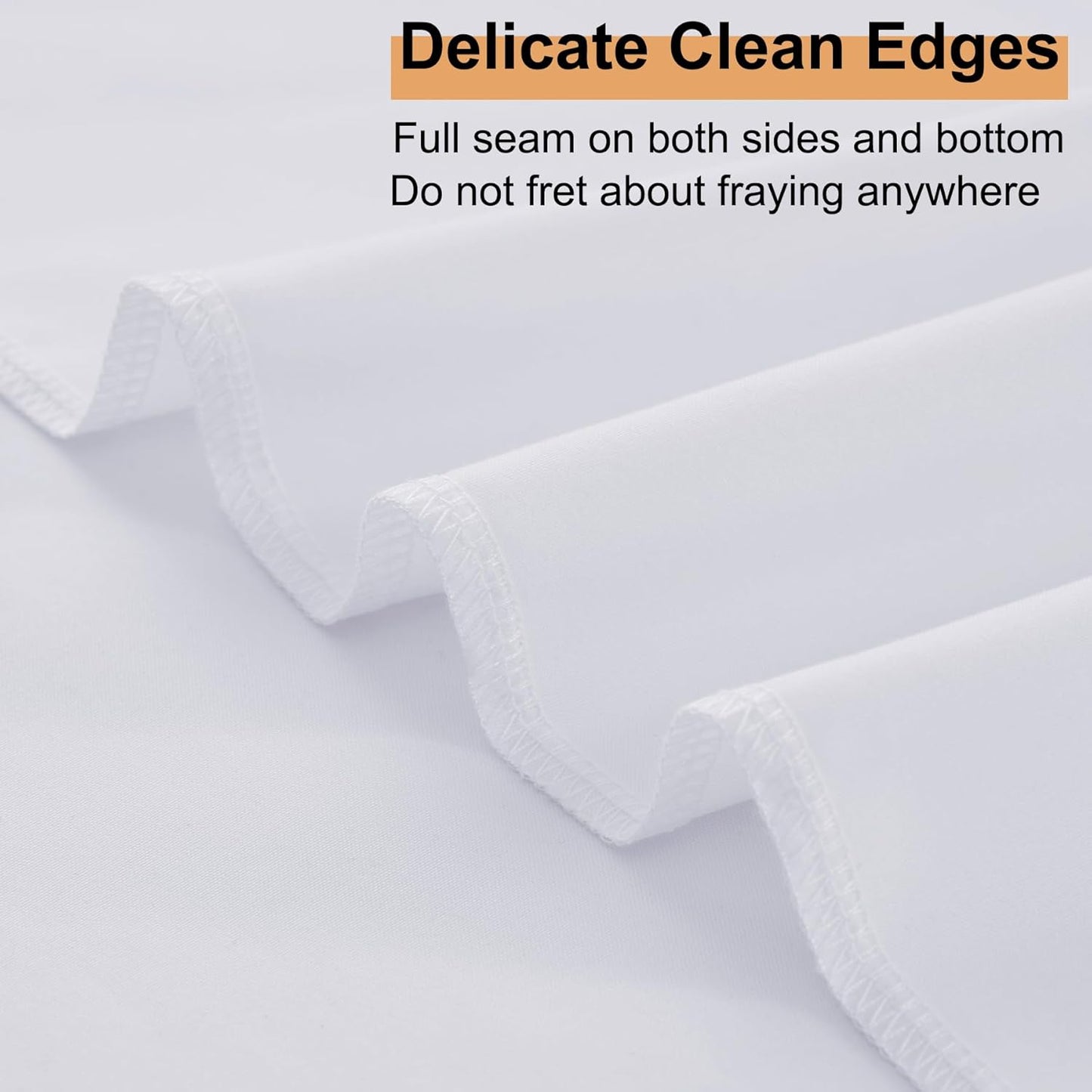 30ft x 10ft Thick White Backdrop Curtains for Parties, 6 Panels 5ft x 10ft Non See Through White Polyester Wedding Drapes Photo Backdrop for Birthday Party Graudation Photography Home Decor