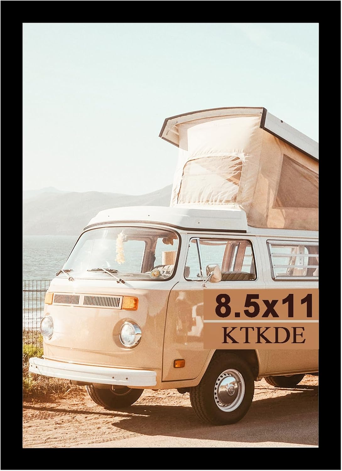 KTKDE 8.5 by 11 Picture Frame Black, Picture Frames 8.5 x 11frame with Shatter Resistant Plexiglass for Wall Mounting Display Horizontally or Vertically Hanging, Diploma Certificate Frames 8.5 x 11