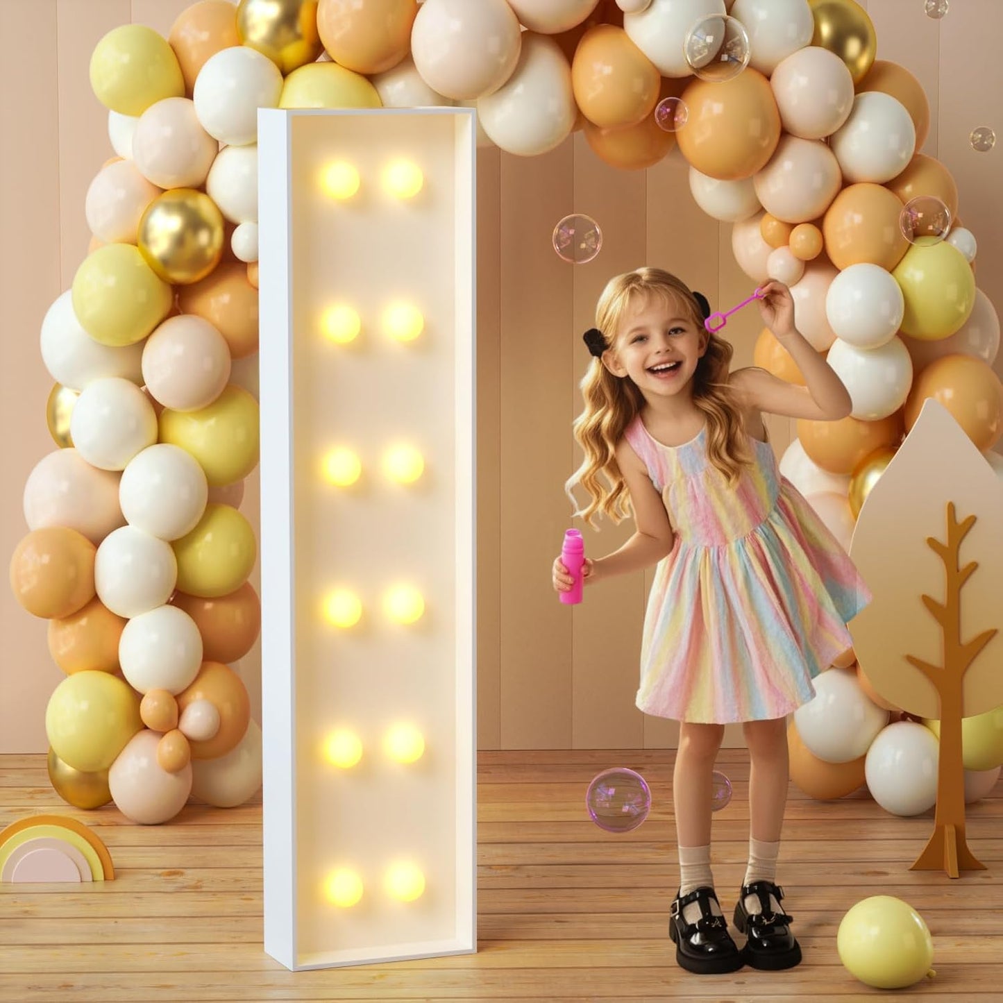 imprsv Marquee Light Up Letters, 4FT Mosaic Letters with Light for Baby Shower Graduation Party Decor, Large I for Engagement Wedding Party Decorations (Need to Assemble)