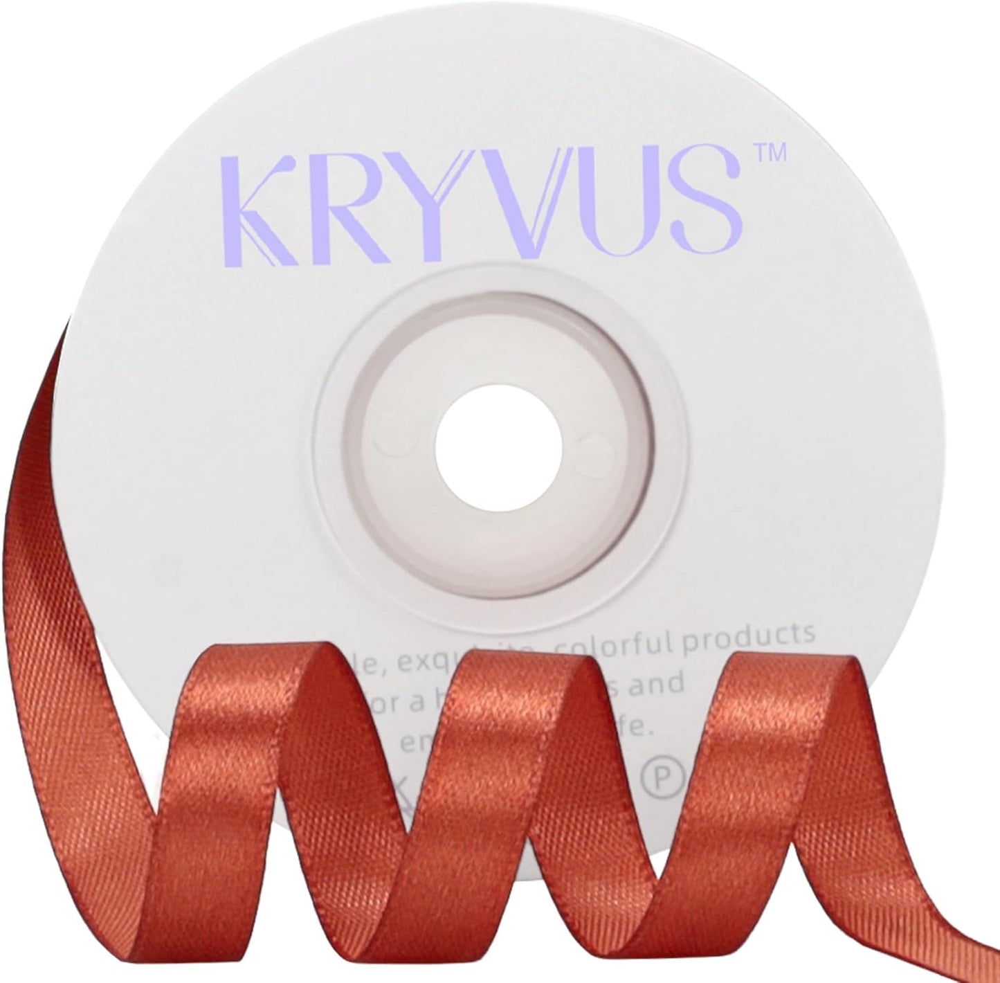 Copper Satin Ribbon 3/8 inch X Continuous 25 Yards, Single Face Polyester Ribbon Perfect for Gift Wrapping, Flower Bouquet, Wedding Decor, Crafts, Bow Making, Sewing and More