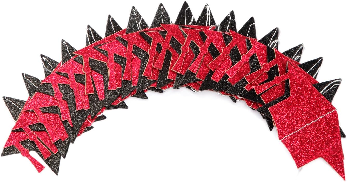 Red-Black Graduation-2025 Class Party-Decorations Garland - Congrats Grad Hat Star Banner Streamers,Senior High School Night College Congratulations Decor Supplies Ouruola