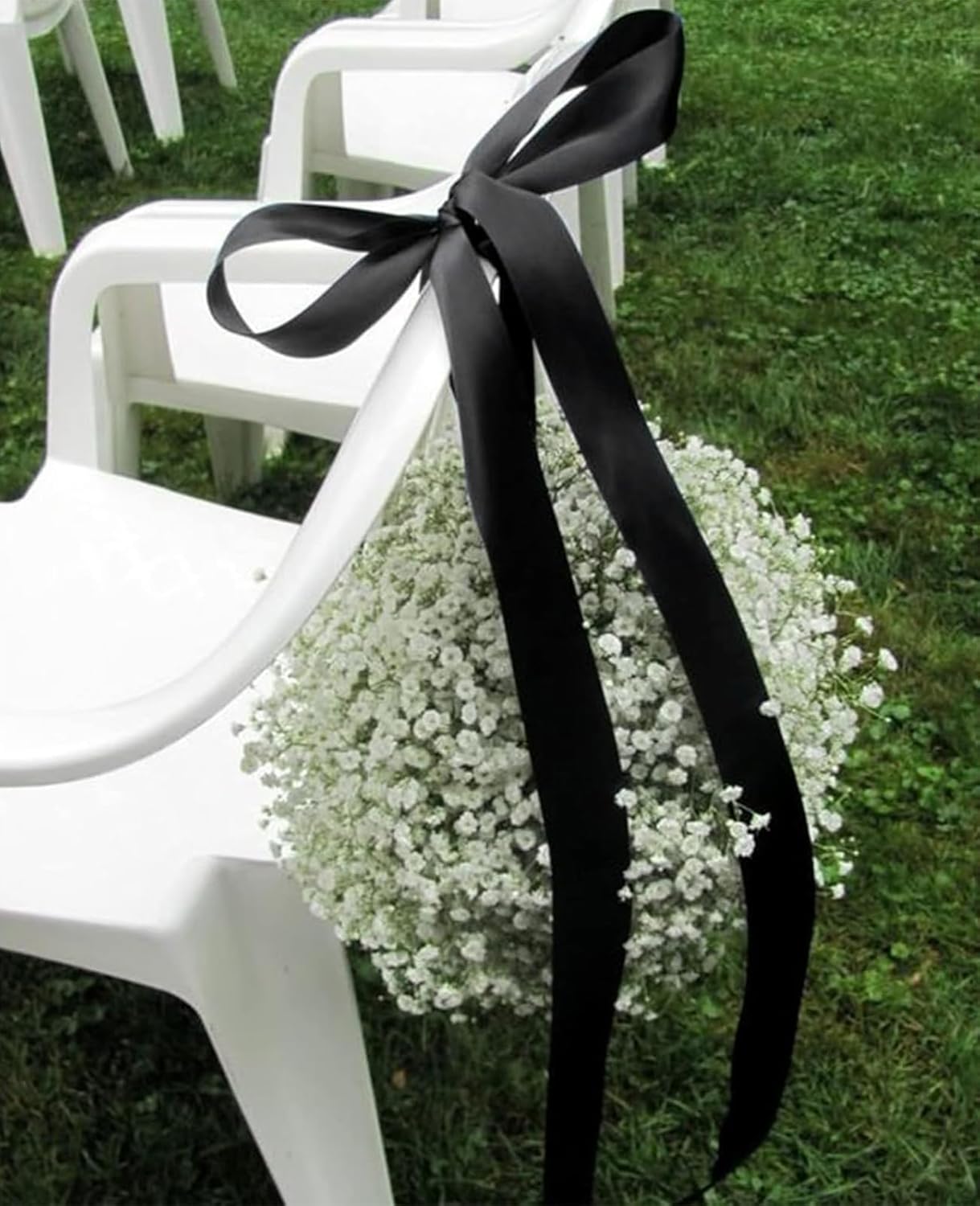 2 Inch Black Satin Ribbon 50 Yards Solid Fabric Ribbons for Gift Wrapping, Crafts, Flower Bouquets, Bows Making, Wedding, Party, Holiday and Home Decor