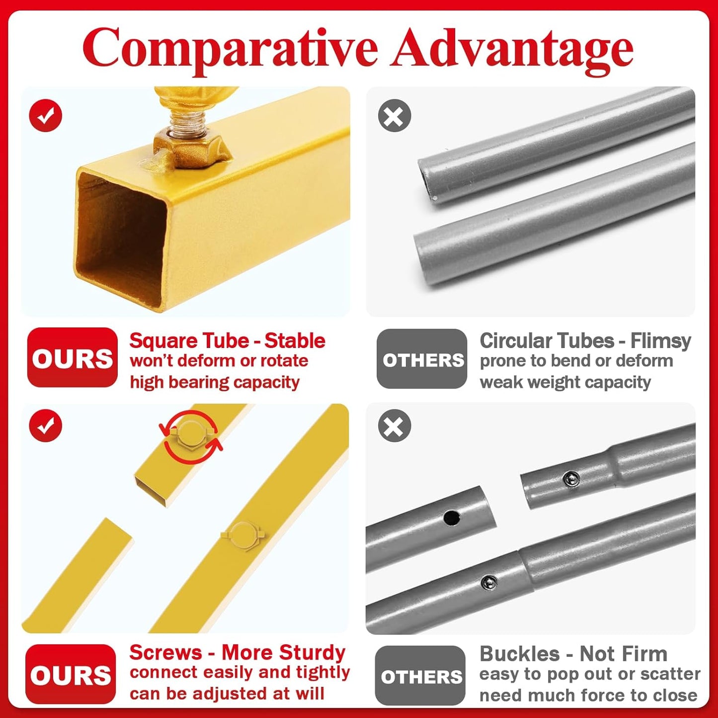 Putros Wedding Arch Stand Gold Metal Arch Stand Set of 2 (8FT/6.6FT) Chiara Arched Frame for Birthday Party Baby Shower Ceremony Graduation Decoration