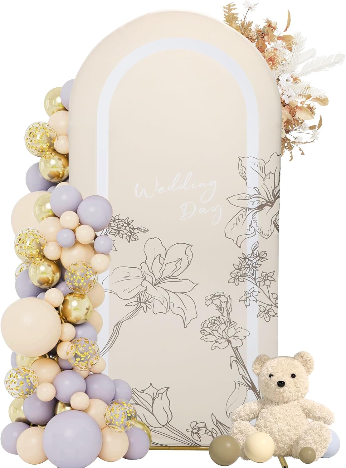 Wedding Arch Cover Spandex Arch Backdrop Cover Stretchy Backdrop for Wedding Birthday Party Decoration Baby Shower