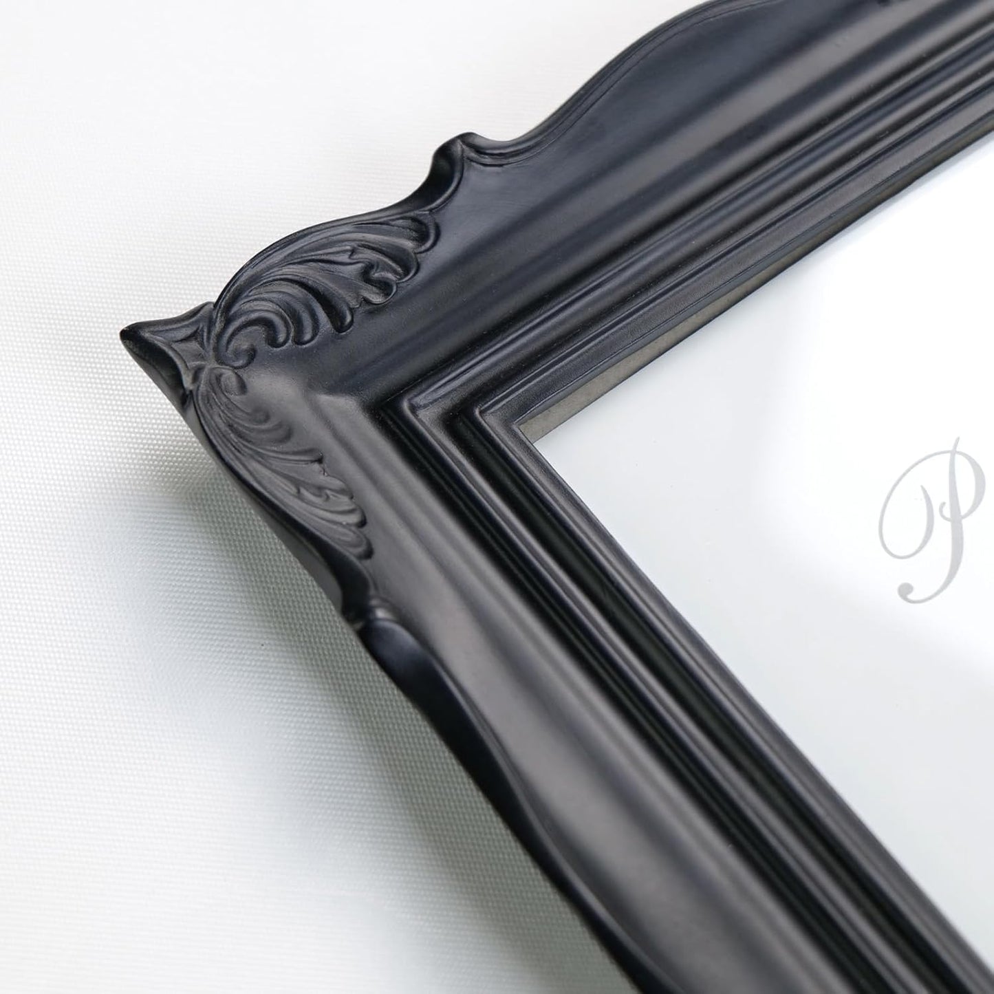 Cuspin Vintage 5x7 Picture Frame Black, Handmade Resin Frame with Carved Texture & Glass Front, Antique Retro Design for Tabletop Display or Wall Hanging, Black Photo Frames Home Decor