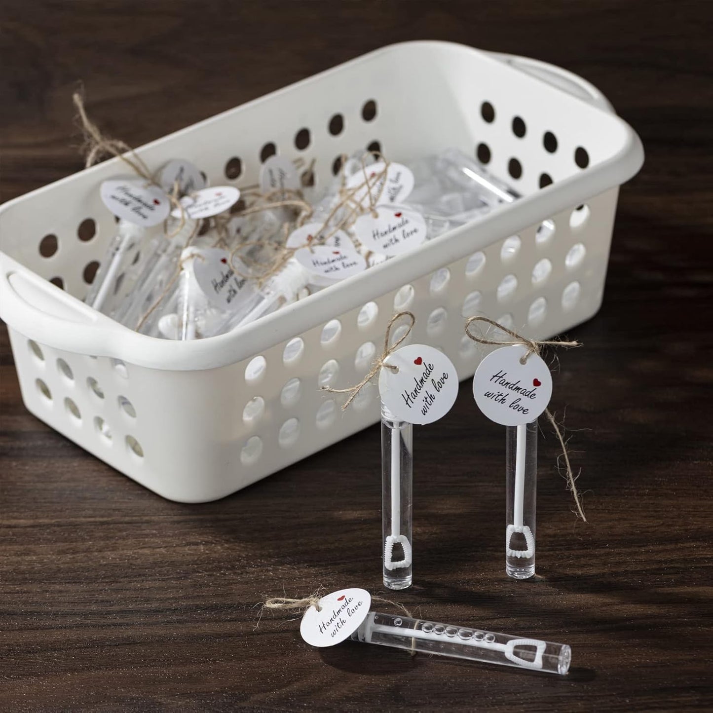 300 Pack Mini White Bubble Wand Party Favors, Perfect Bubble Stick Bulk Toy For Weddings Reception And Anniversaries Celebrations, Ideal For Valentine's Day, Engagement, Parties Gift For Couple, Guess