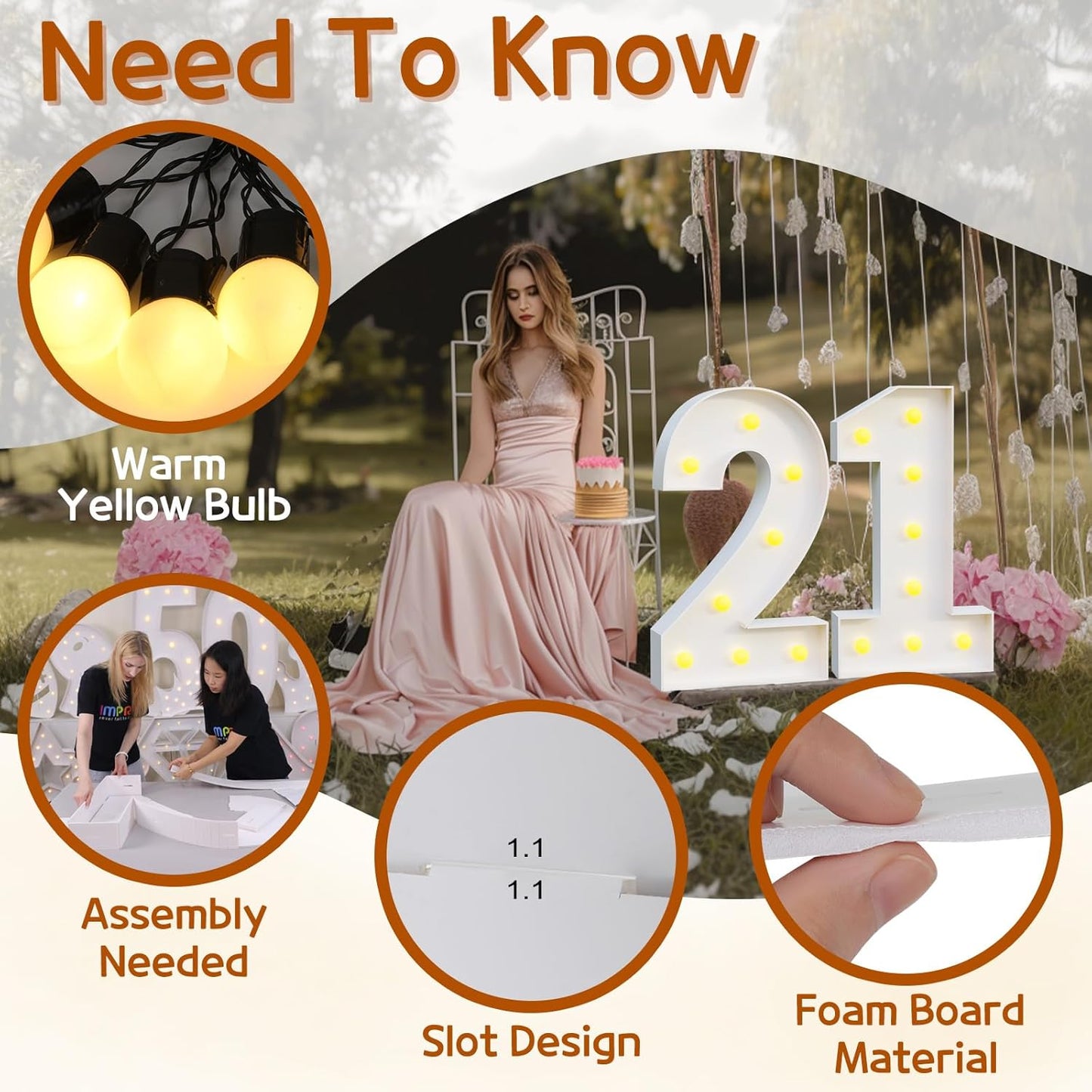 imprsv Marquee Light Up Numbers, Mosaic 3FT Marquee Numbers for 70th Birthday Decorations Anniversary Party Decor, Large 7 for Party Decorations (Need to Assemble)