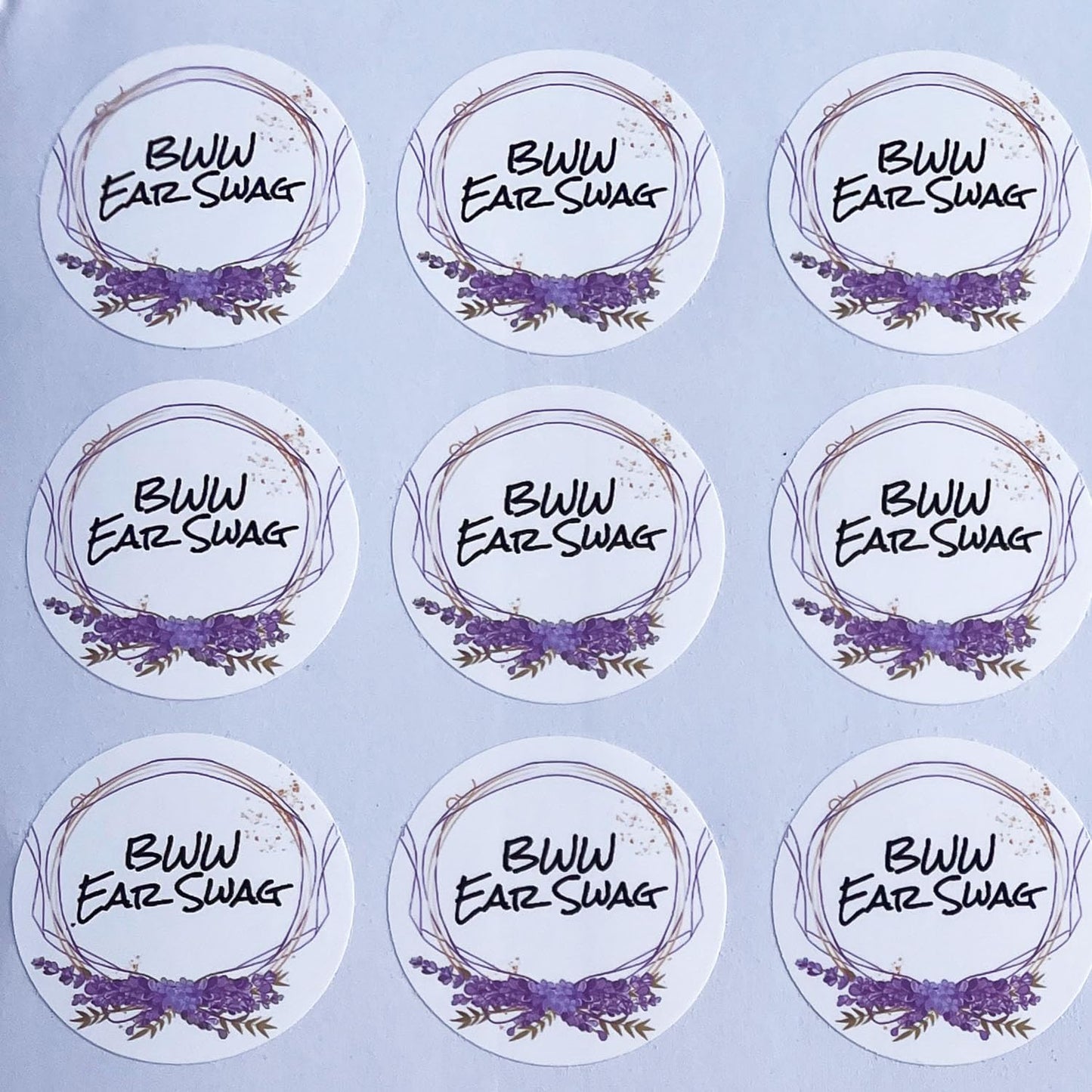 Custom Stickers for Weddings, Birthdays & Businesses - Personalized Labels with Your Logo - Waterproof, Fade and Heat Resistant - Pack of 100-1000 (Wreath P, 2.5 Inch)