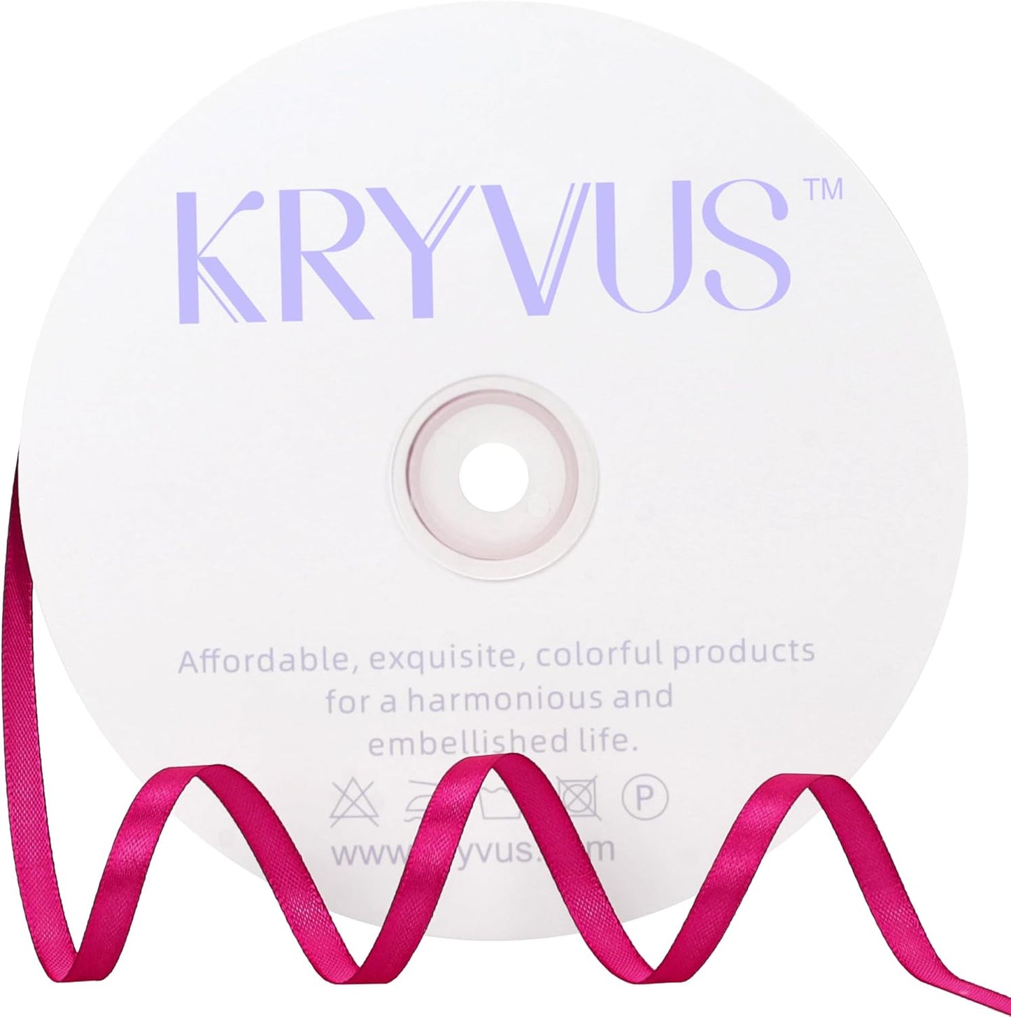 Rose Red Satin Ribbon 1/4 inch X Continuous 100 Yards, Single Face Polyester Ribbon Perfect for Gift Wrapping, Flower Bouquet, Wedding Decor, Crafts, Bow Making, Sewing and More