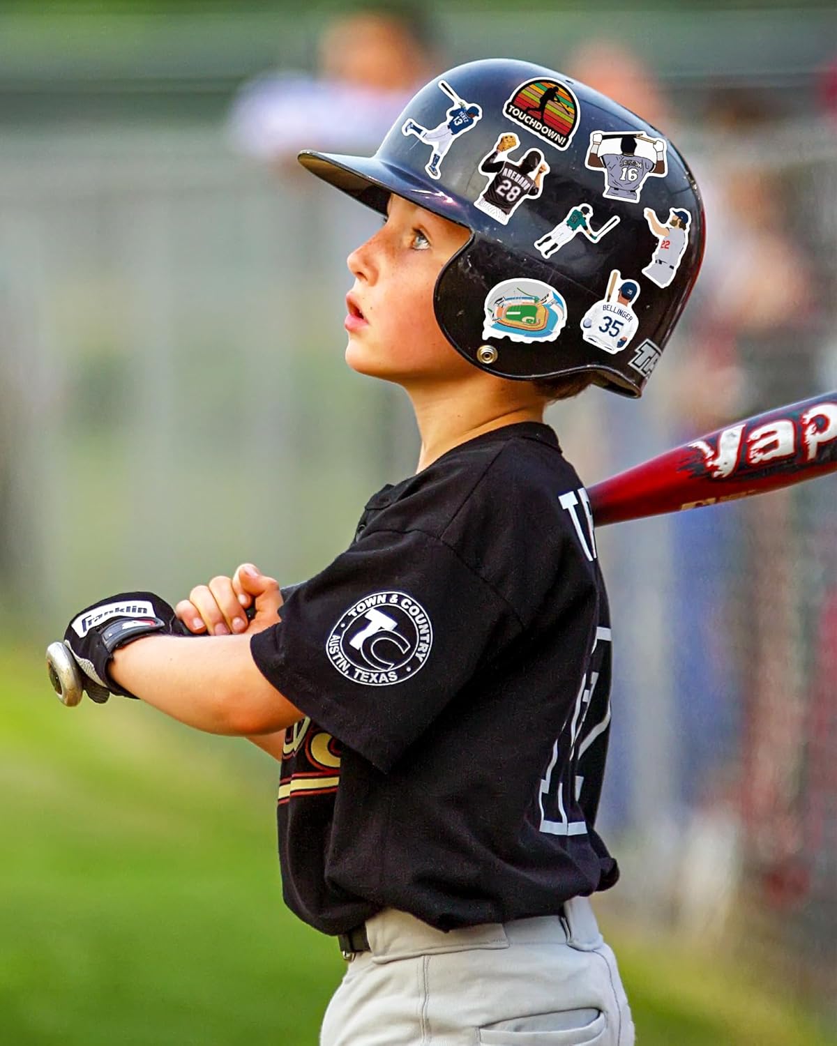 100 Pcs Sport Stickers for Kids, Baseball Water Bottle Stickers, Vinyl Waterproof Laptop Sticker for Water Bottle, Bulk Sticker Packs for Boys Kids Classroom Prizes for Elementary Students