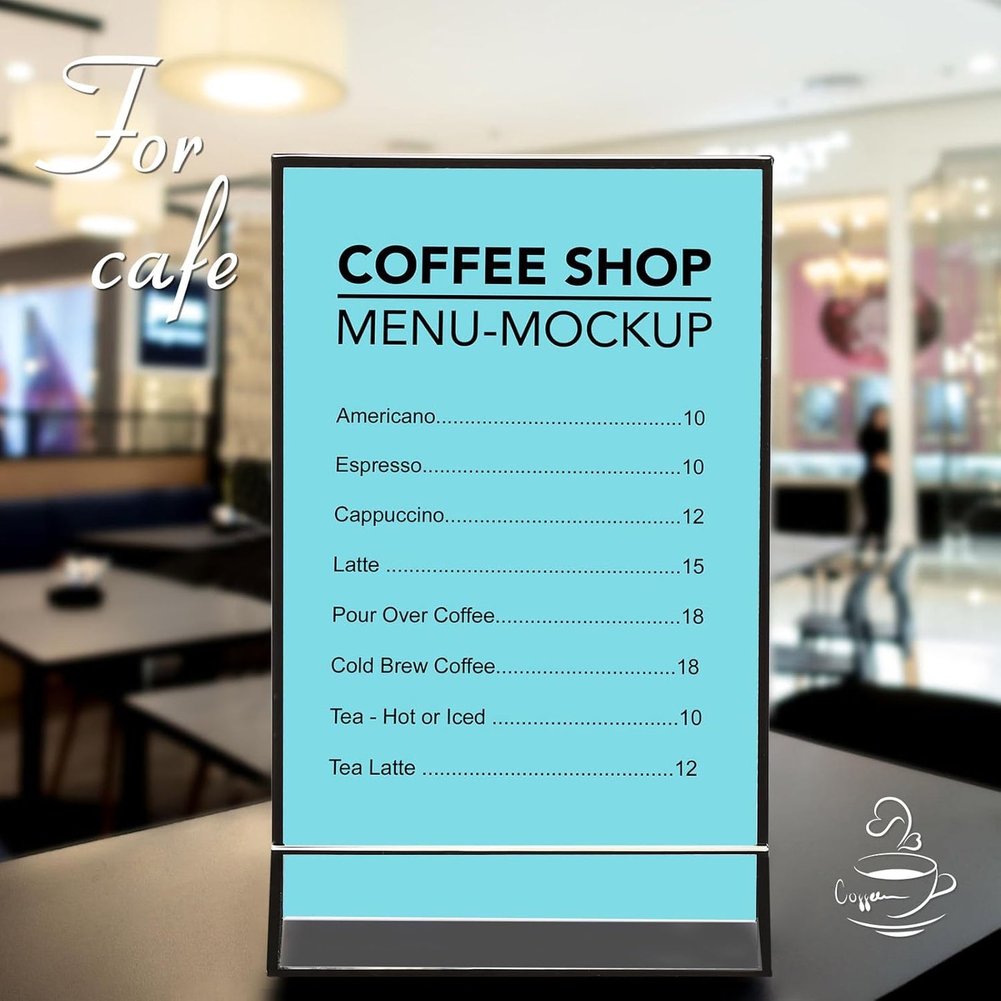 Zonon Acrylic Sign Holder 5x7, 6 Pack Vertical Double Sided Menu Display Stand with Borders, Double Sided Wedding Table Menu Holders Picture Frames for Restaurant, Christmas Party(8.5 x 11 Inch)