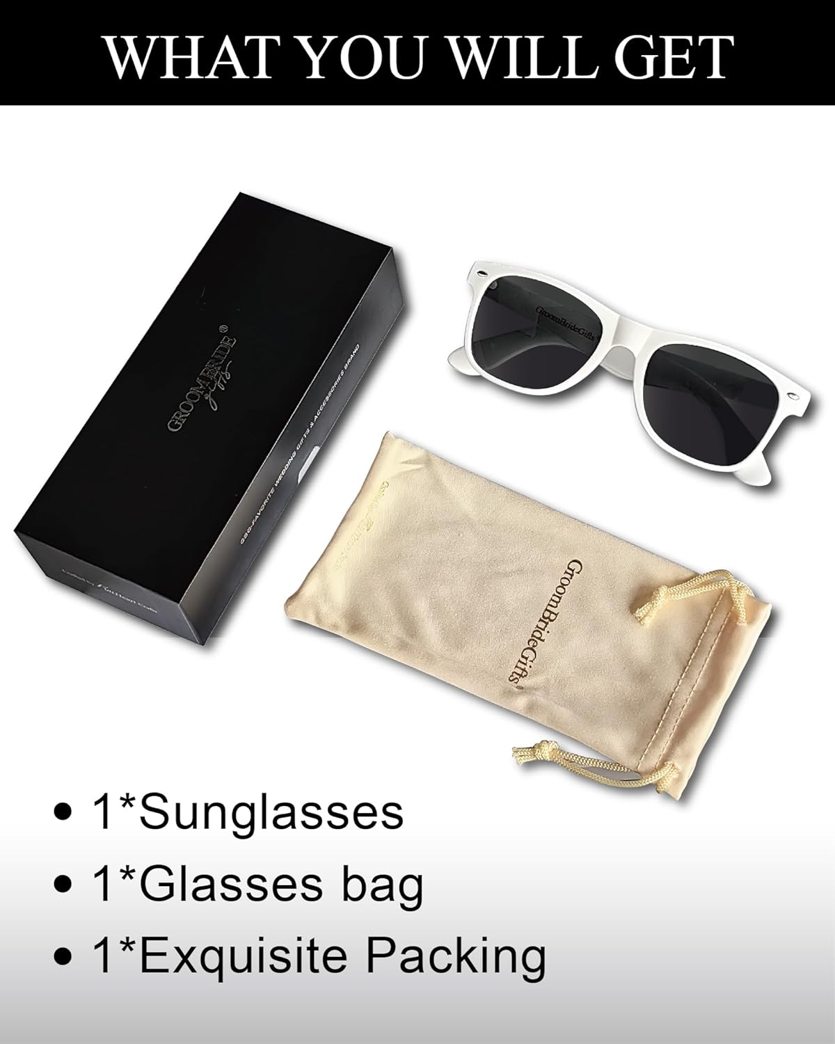 Bride and Groom Polarized Sunglasses for Wedding – UV400 Protection, Lightweight & Stylish Couple Sunglasses