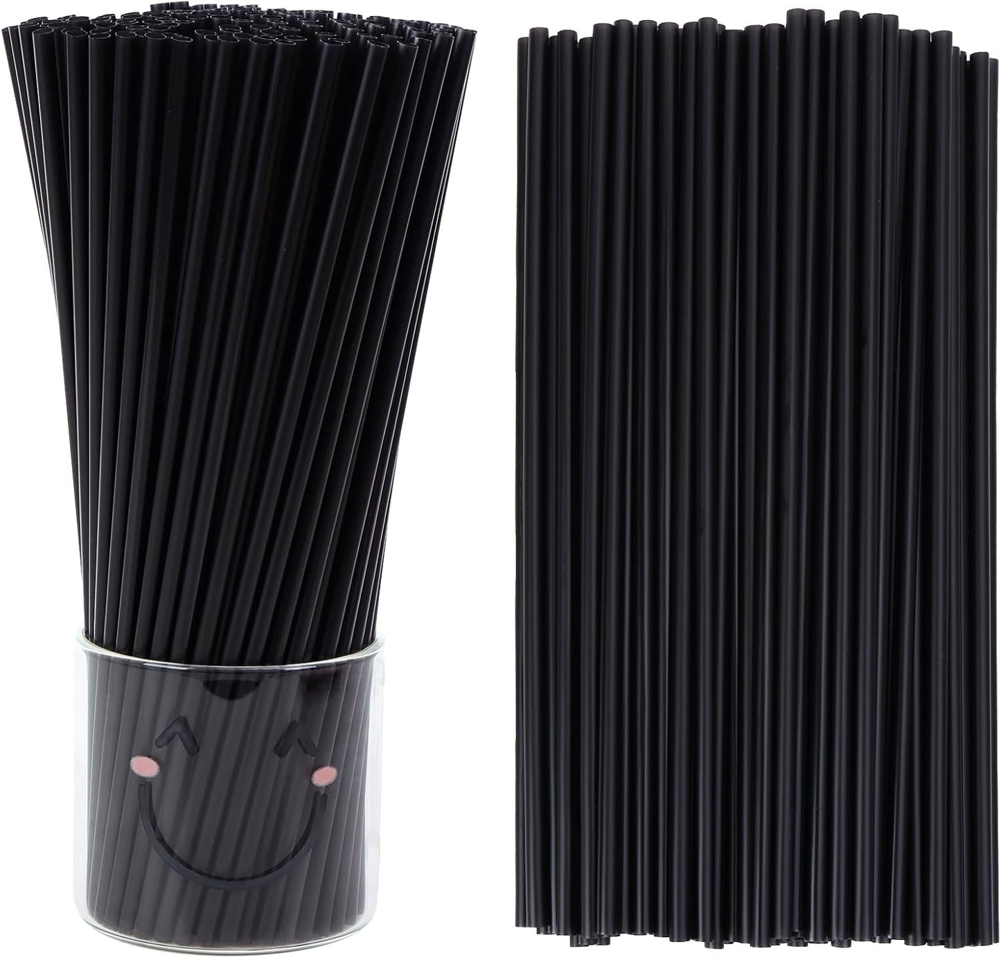 Tomnk 500pcs Straws Disposable, 10.3 Inches Plastic Straws, Plastic Drinking Straws for Tumblers and Ice Coffee