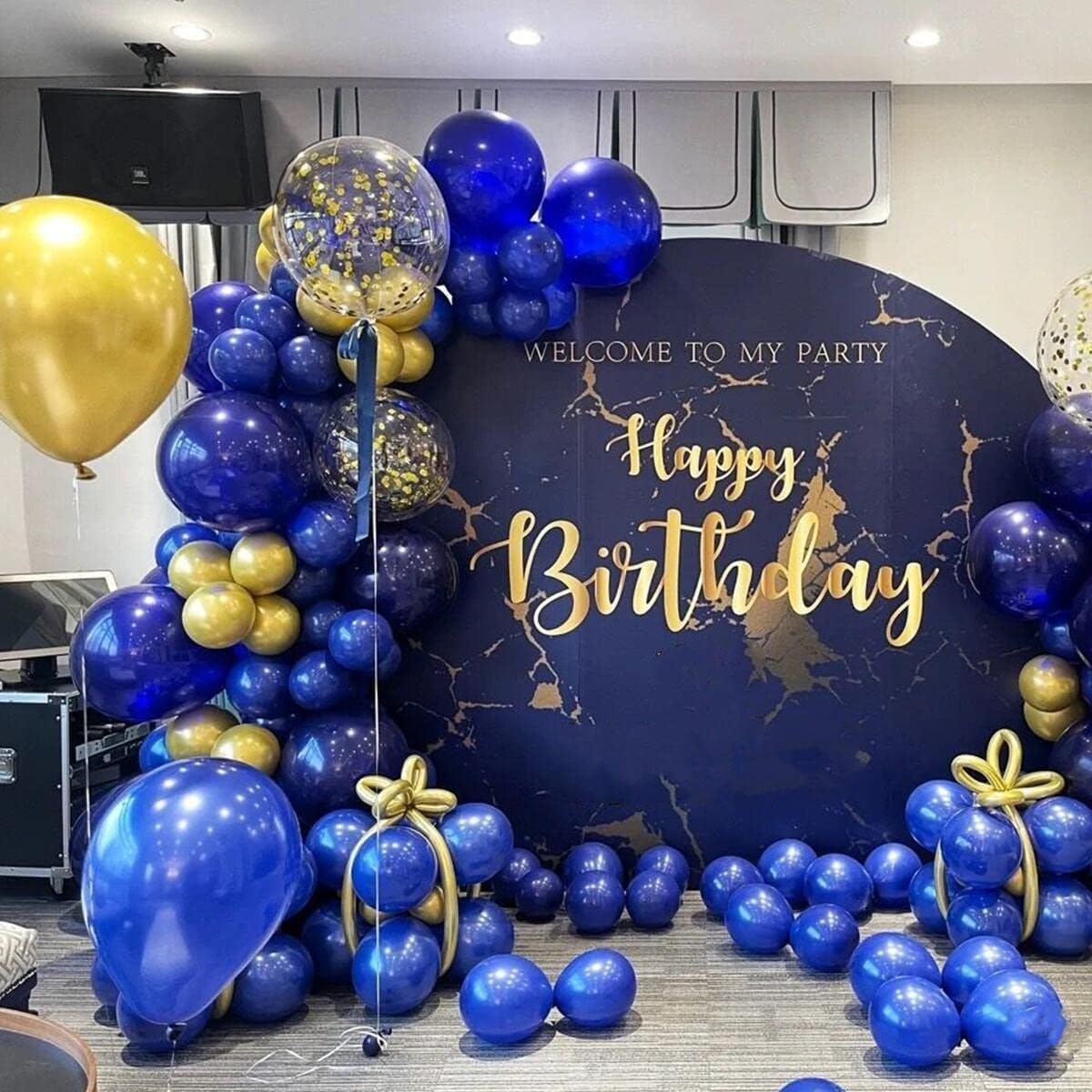 412pcs Royal Blue Balloons 18 12 10 5 Inch Blue Balloon Garland Arch Kit Different Sizes Matte Latex Balloons for Baby Shower Birthday Wedding Party Decorations