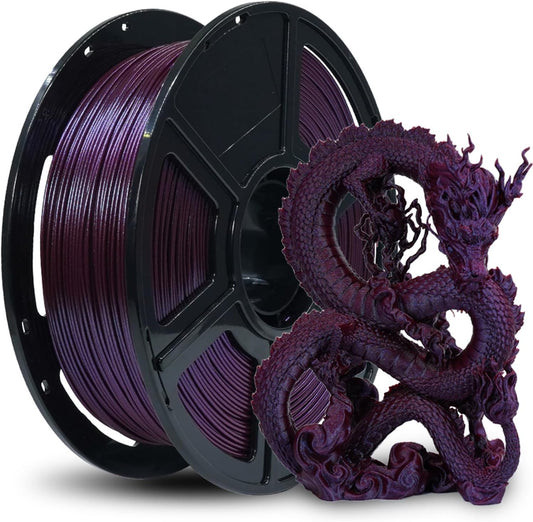 FLASHFORGE 3D Printer Filament, Chameleon PLA Color Shift Filament 1.75mm, Changes Color with Light and Angles, 1KG Spool (2.2lbs), Dimensional Accuracy +/- 0.02mm (Marsala)