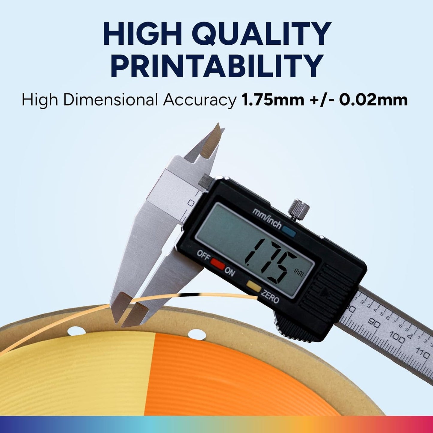 OVERTURE Glow PLA Filament 1.75mm 3D Printer Filament, 1kg Spool (2.2lbs), Dimensional Accuracy +/- 0.02 mm, Fit Most FDM Printer (Glow Orange)