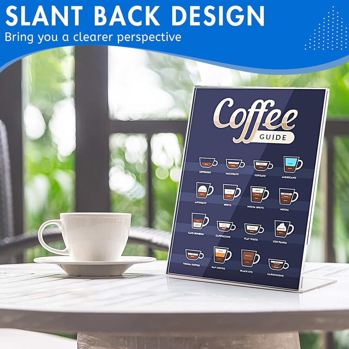 Aheroi 12Pcs Acrylic Sign Holder, 5x7 Clear Sign Holders, L-Shape Table Sign Holders Paper Stand, Plastic Sign Holder Standing, Paper Display Stand for Menu Document Display, Activities Supplies