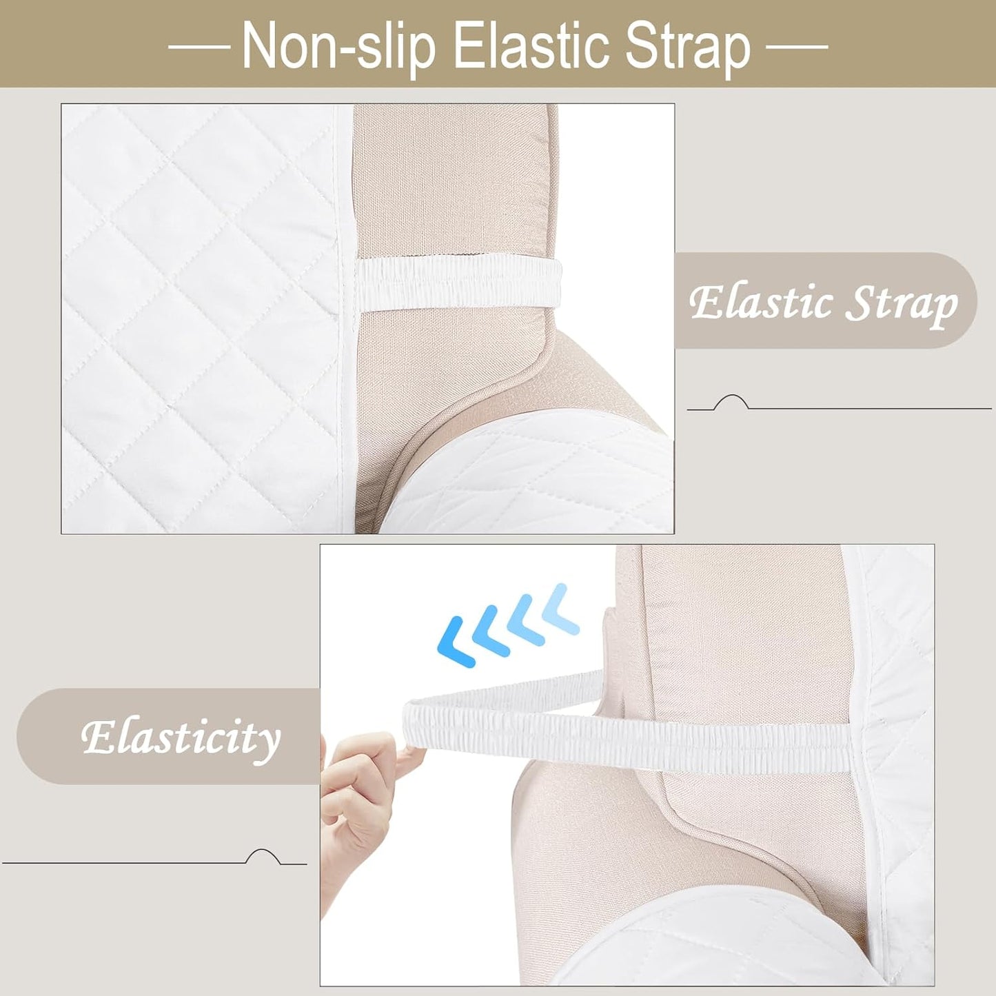 Reversible Oversized Sofa Covers Couch Cover Furniture Protector for Dogs Elastic Straps Water Resistant(XLSofa,White/White)