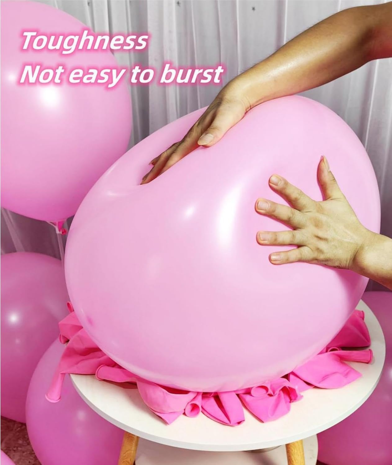 90 Pack Pink Balloons 18 Inch Pink Latex Large Balloons - Various Party Decorations