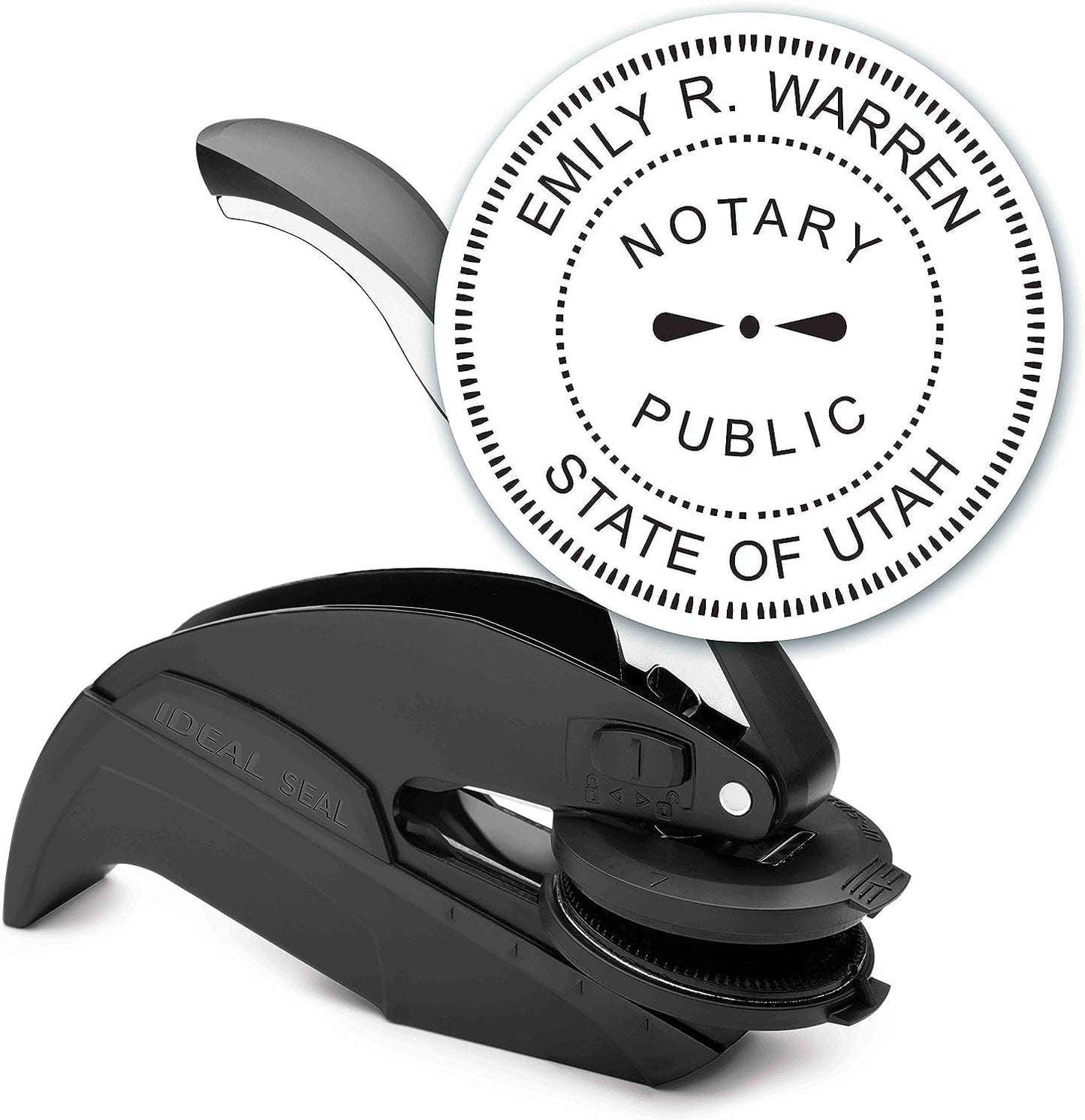 MaxMark Notary Seal Round Embosser for Utah State - Includes Gold Burst Seal Labels (42 Count)