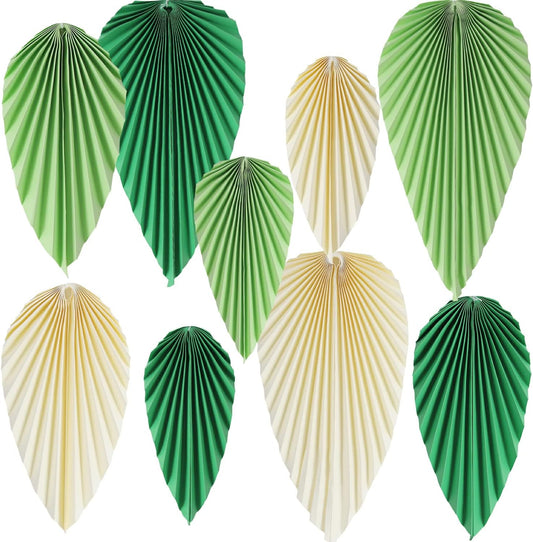 Easy Joy Paper Leaves Decorations for Wall Paper Fans Classroom Decoration Leaves Backdrop Decor Wall Decor,Set of 9