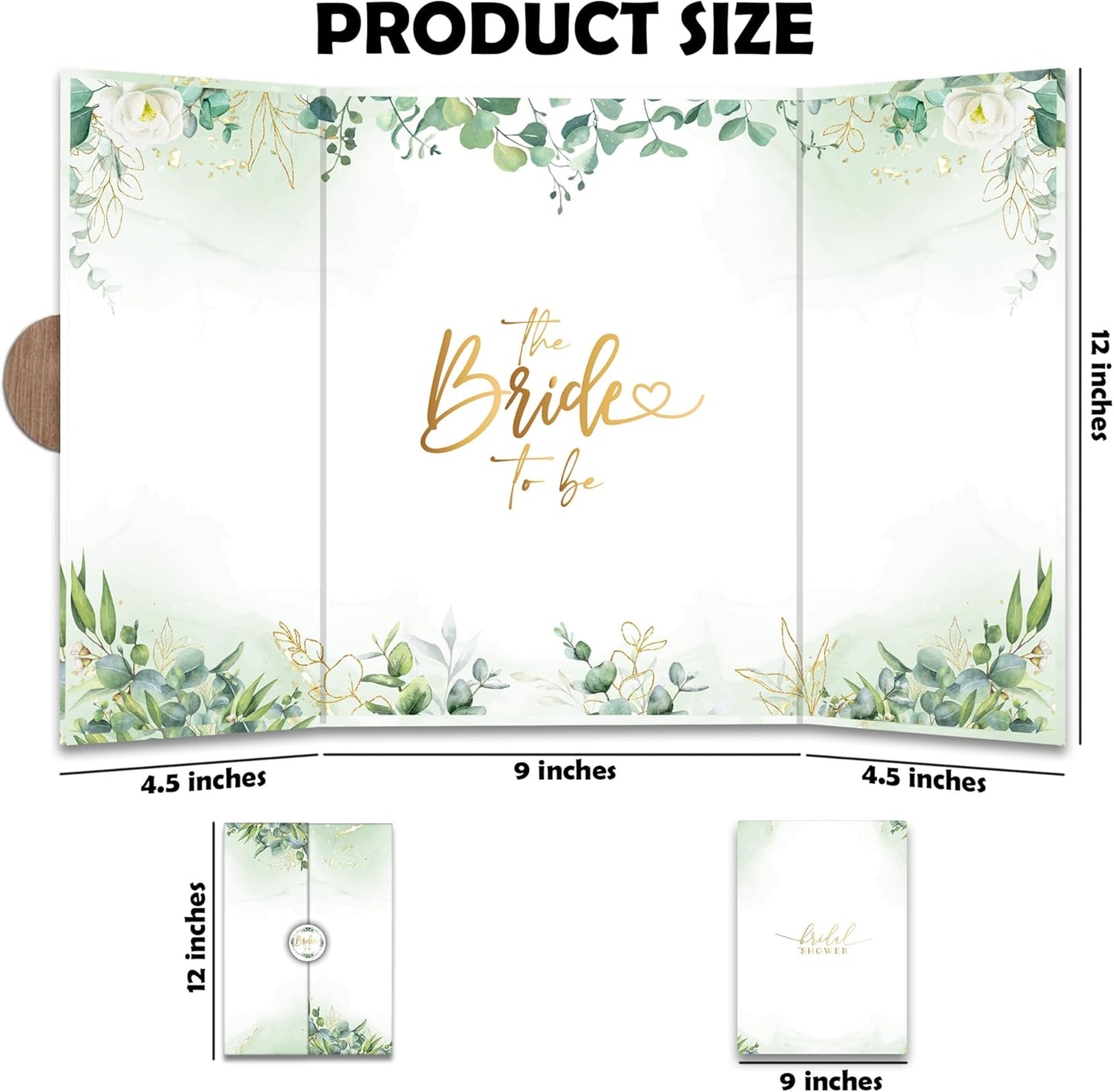Botanical Bridal Shower Decorations - 18 ''x12'' Bride-to-Be Signature Guest Book Alternative - Signature Book/Signing Card Board Gifts - Bachelorette Party Wedding Reception Decor & Supplies -A09