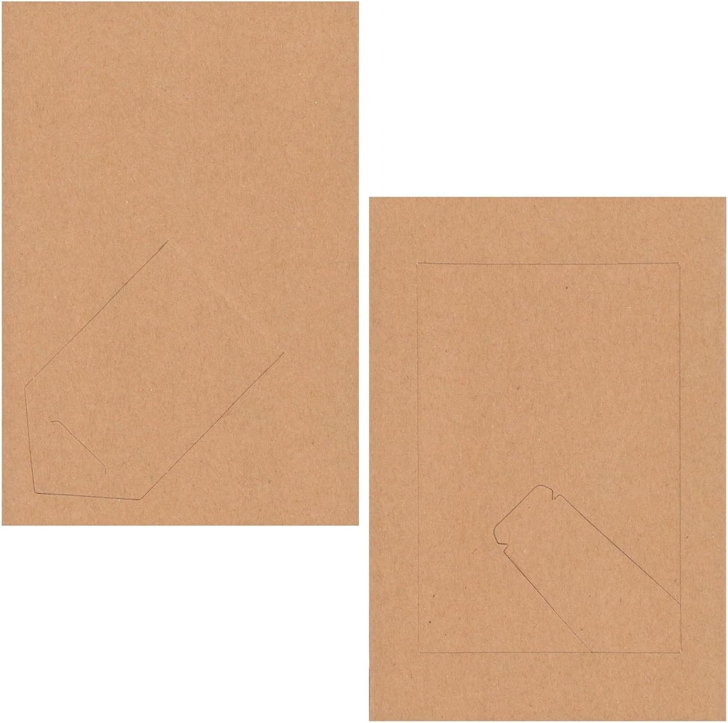 Juvale Brown Paper Frames - 4 x 6 in, 50 Pack, Classic - DIY Photo Frame Kit with Cardboard Easel Back for Tabletop Display & Bulk Craft Projects