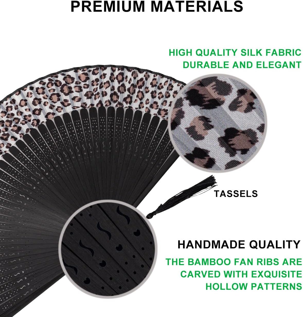 Amajiji Small Folding Hand Fan for Women, Chinese Japanese Vintage Style Bamboo Silk Fans for Party Wedding Dancing Decoration Gift Performance (AM-06)