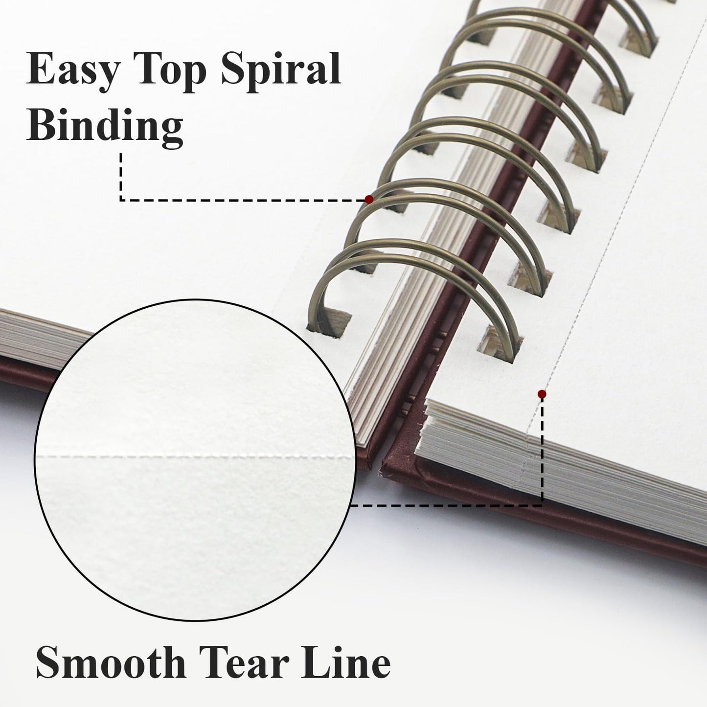 Mixed Media Sketchbook 9" x 12", 60 Sheets Each (98lb/160gsm), 2 Pack, Heavyweight Drawing Papers, Top Spiral Bound Hardcover Sketchbook, for Wet and Dry Media, Drawing, Painting