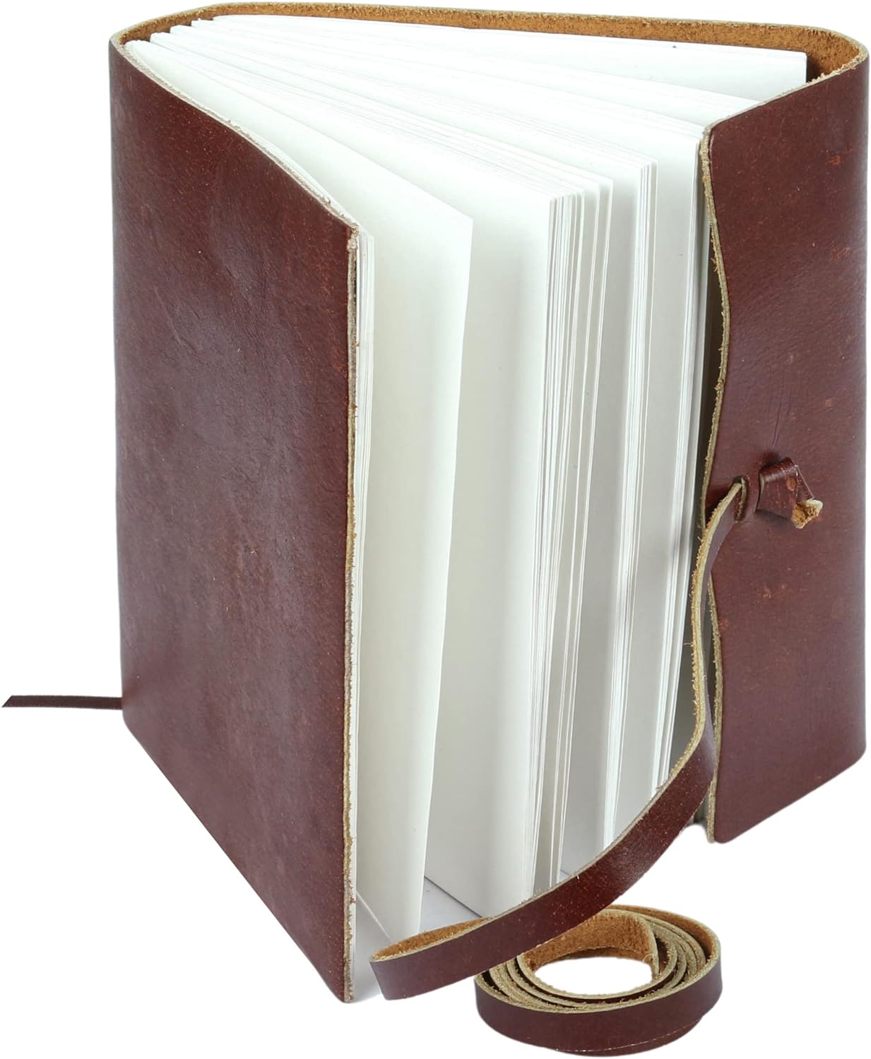 Handmade Leather Journal | Writing Diary | Bound Daily Notepad For Men & Women Unlined Paper Medium, writing pad gift for artist, sketch