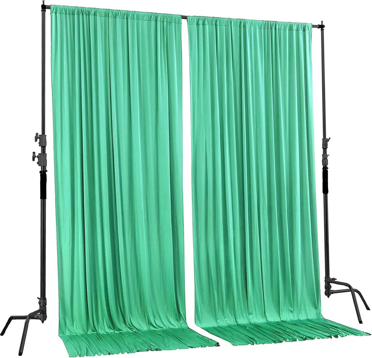 AK TRADING CO. 10 feet x 10 feet Tiffany IFR Polyester Backdrop Drapes Curtains Panels with Rod Pockets - Wedding Ceremony Party Home Window Decorations