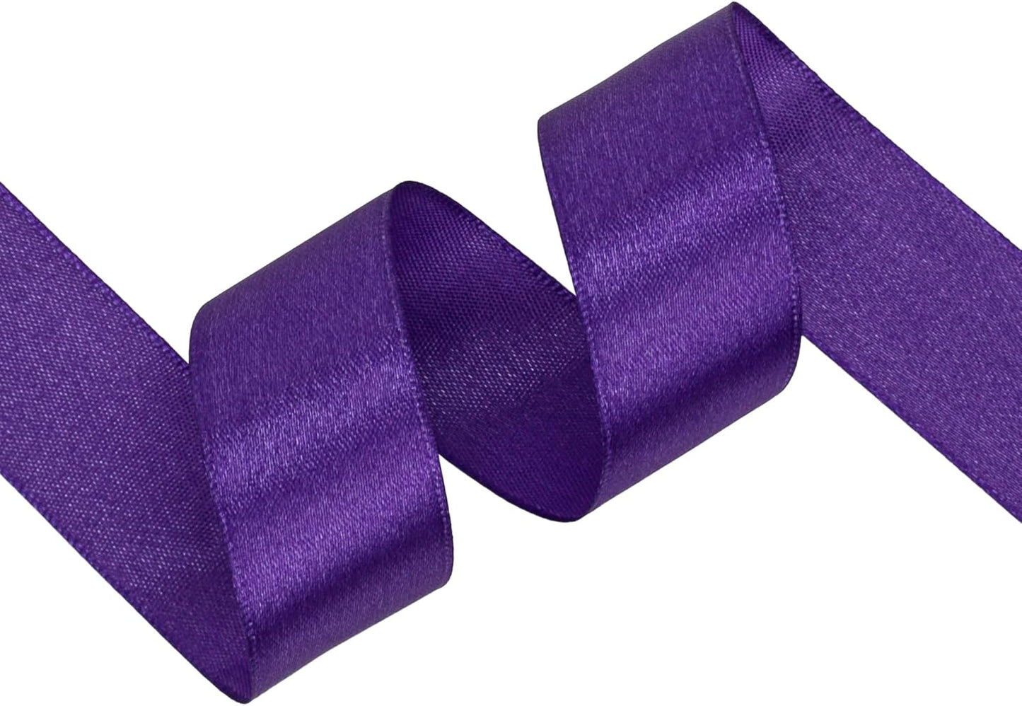 Purple Satin Ribbon 1 inch X Continuous 100 Yards, Single Face Polyester Ribbon Perfect for Gift Wrapping, Flower Bouquet, Wedding Decor, Crafts, Bow Making, Sewing and More