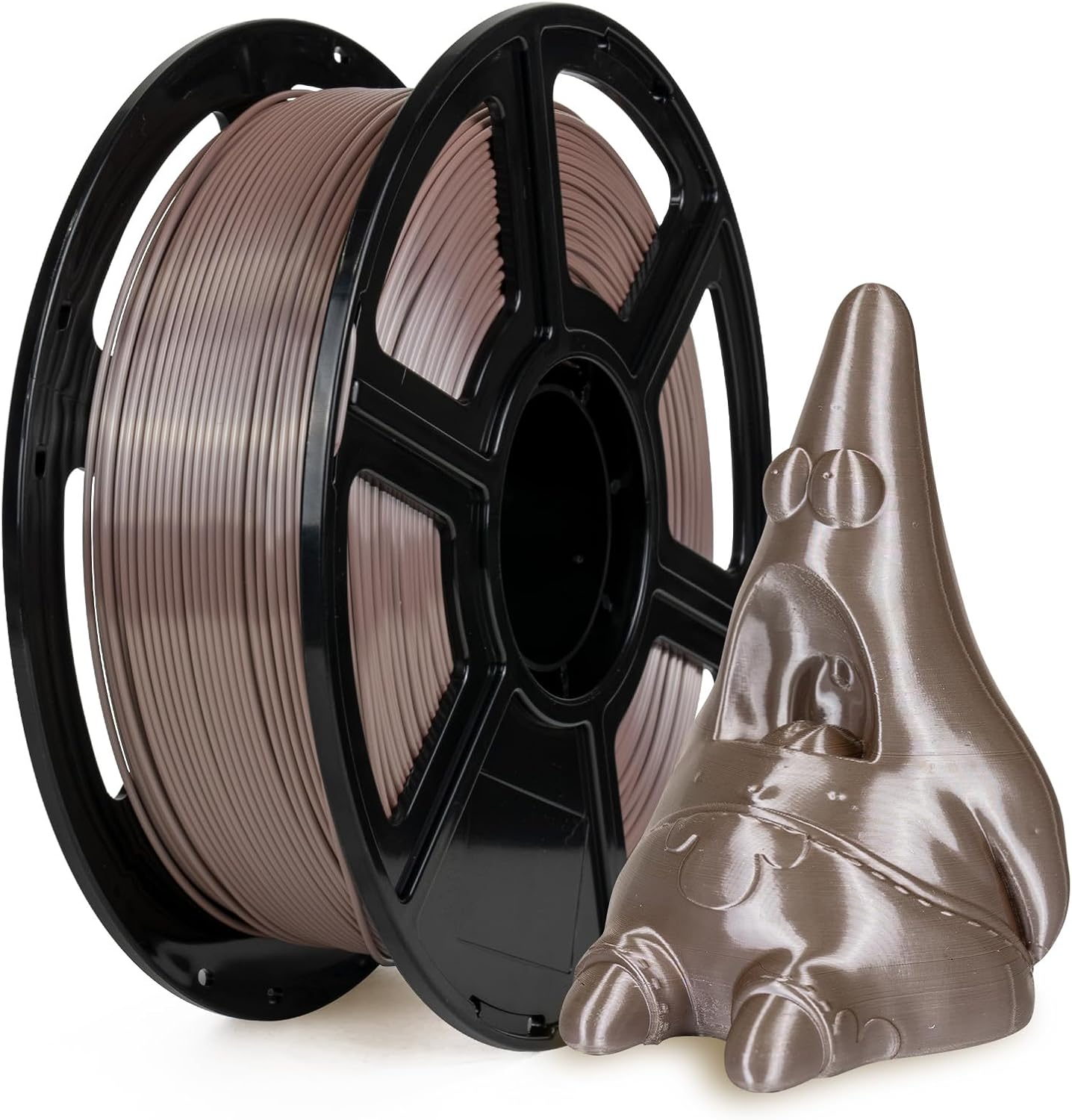 Flashforge 3D Printer Filament Silk PLA 1.75mm 1kg Spool-Dimensional Accuracy +/- 0.02mm (Coffee)