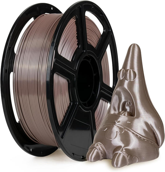 Flashforge 3D Printer Filament Silk PLA 1.75mm 1kg Spool-Dimensional Accuracy +/- 0.02mm (Coffee)