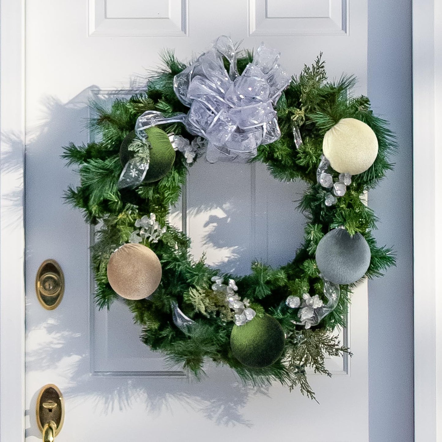 Velvet Ball Ornaments for Christmas Tree 15 PCS, Large Neutral Flocked Christmas Bulb Ornaments Set - Earth Tone Decorative Hanging Baubles, Shatterproof Xmas Decor for Holiday (Multicolor, 3.15 Inch)