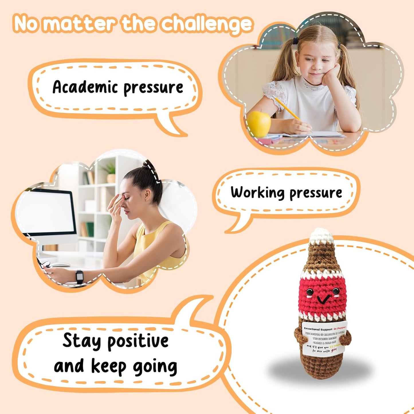 Funny Handmade Cola Gift-Unique Cute Presents for Women & Men,Emotional Cheer Support,Birthday Gifts for Her/Him,Friends,Coworkers,Family