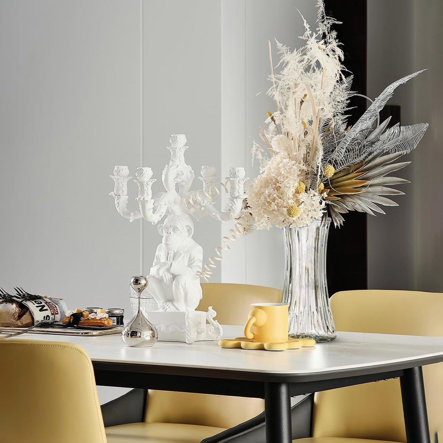 Glass Bud Vase, Transparent Cylindrical, Vintage Style, Wedding Centerpiece (Clear, 5 Pcs)