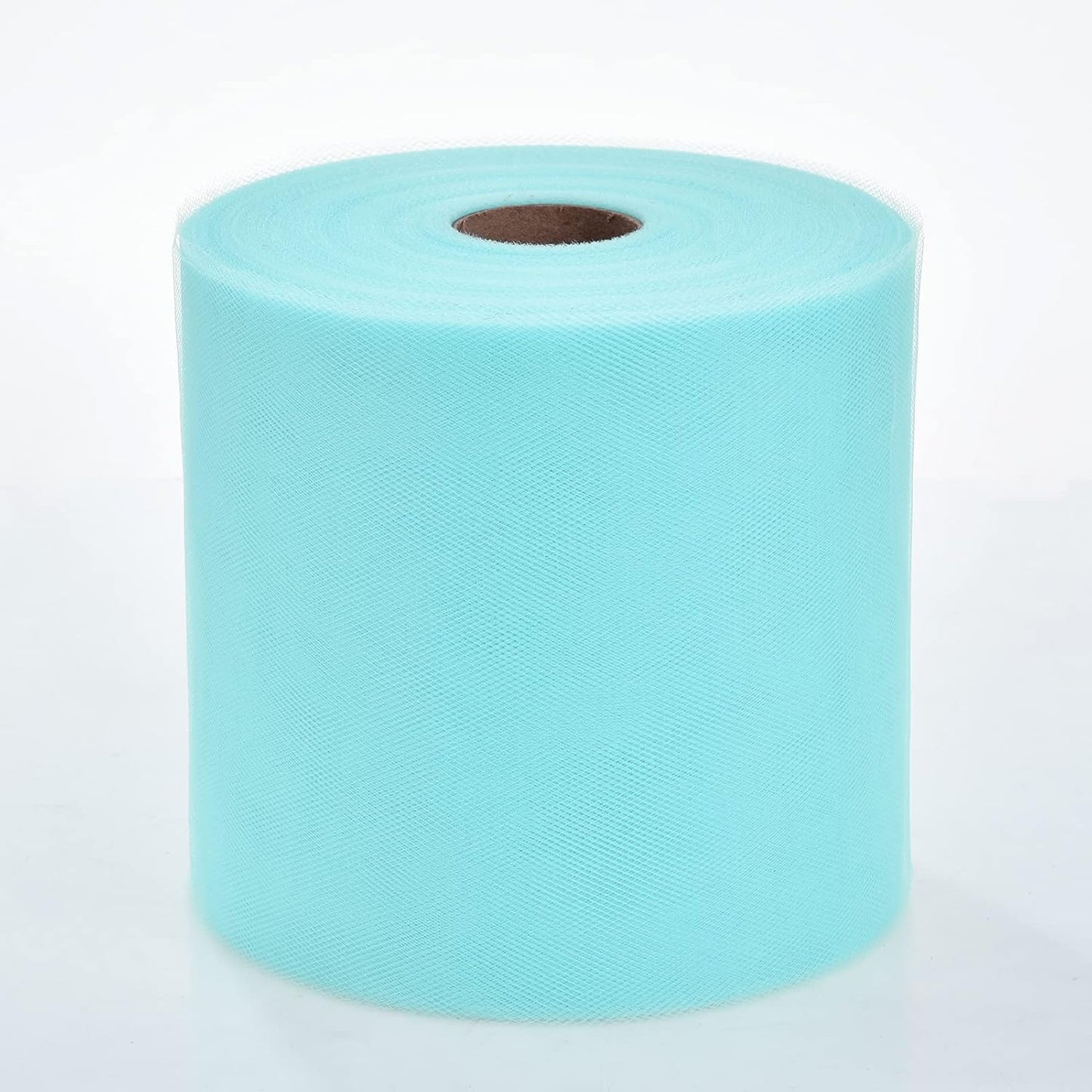 Tulle Fabric Roll, 6” by 200 Yards (600FT) Tulle Organza Fabric Spool for DIY Tutu Skirt Baby Shower Decor Wedding Backdrop Crafts Birthday Party Supplies (Turquoise)