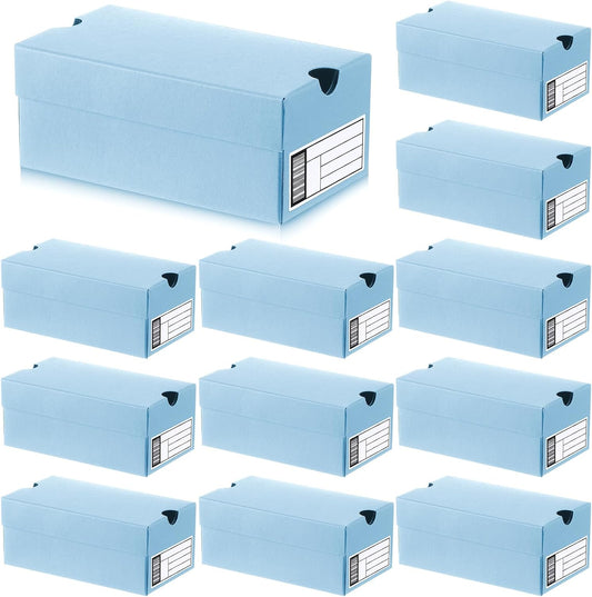 12 Sets Mini Shoe Gifts Boxes for Party Favors 4.7 x 2.5 x 2 Inch Sports Mini Sneaker Box with Editable Label for Candies Cookies Snacks (Light Blue, 4.7 x 2.5 x 2 Inches)