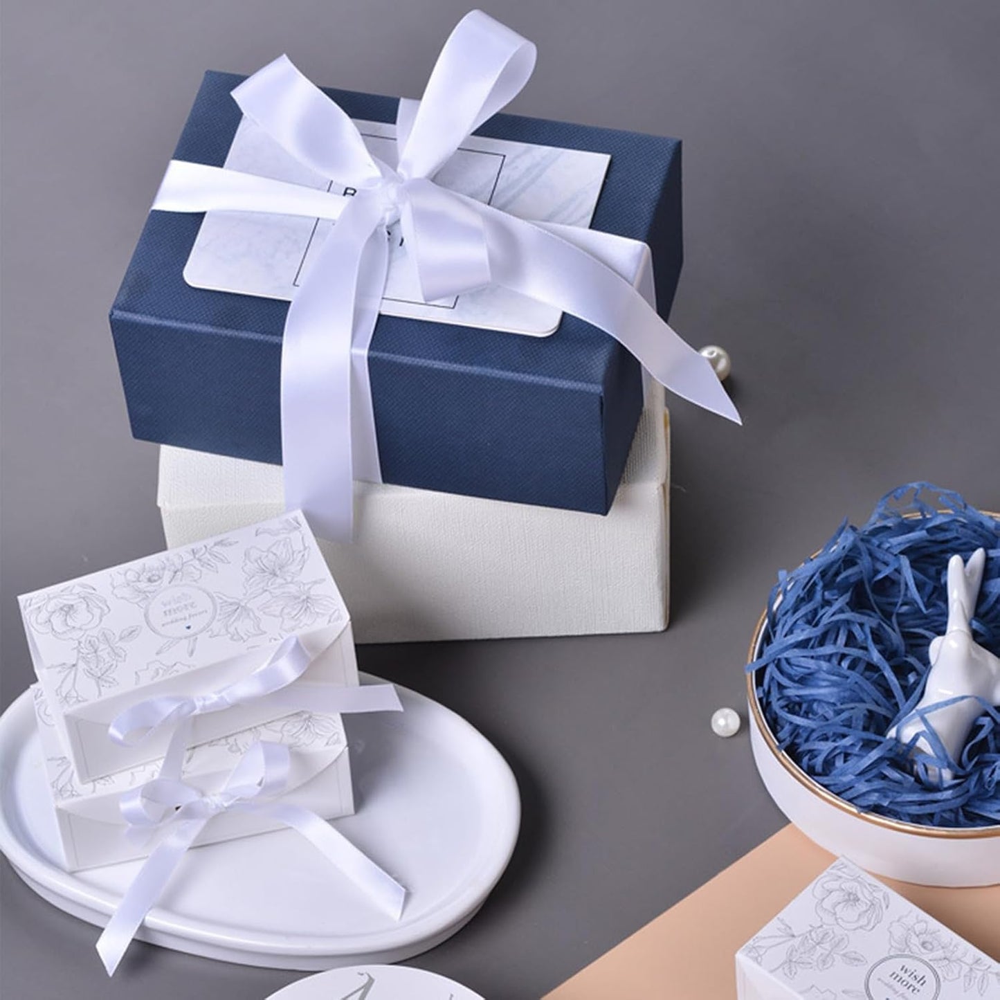 3/8" x 230 Yards White Satin Ribbon Single Faced Bulk Fabric Ribbons for Gift Wrapping, Crafting, Scrapbooking, Bows and Card Making